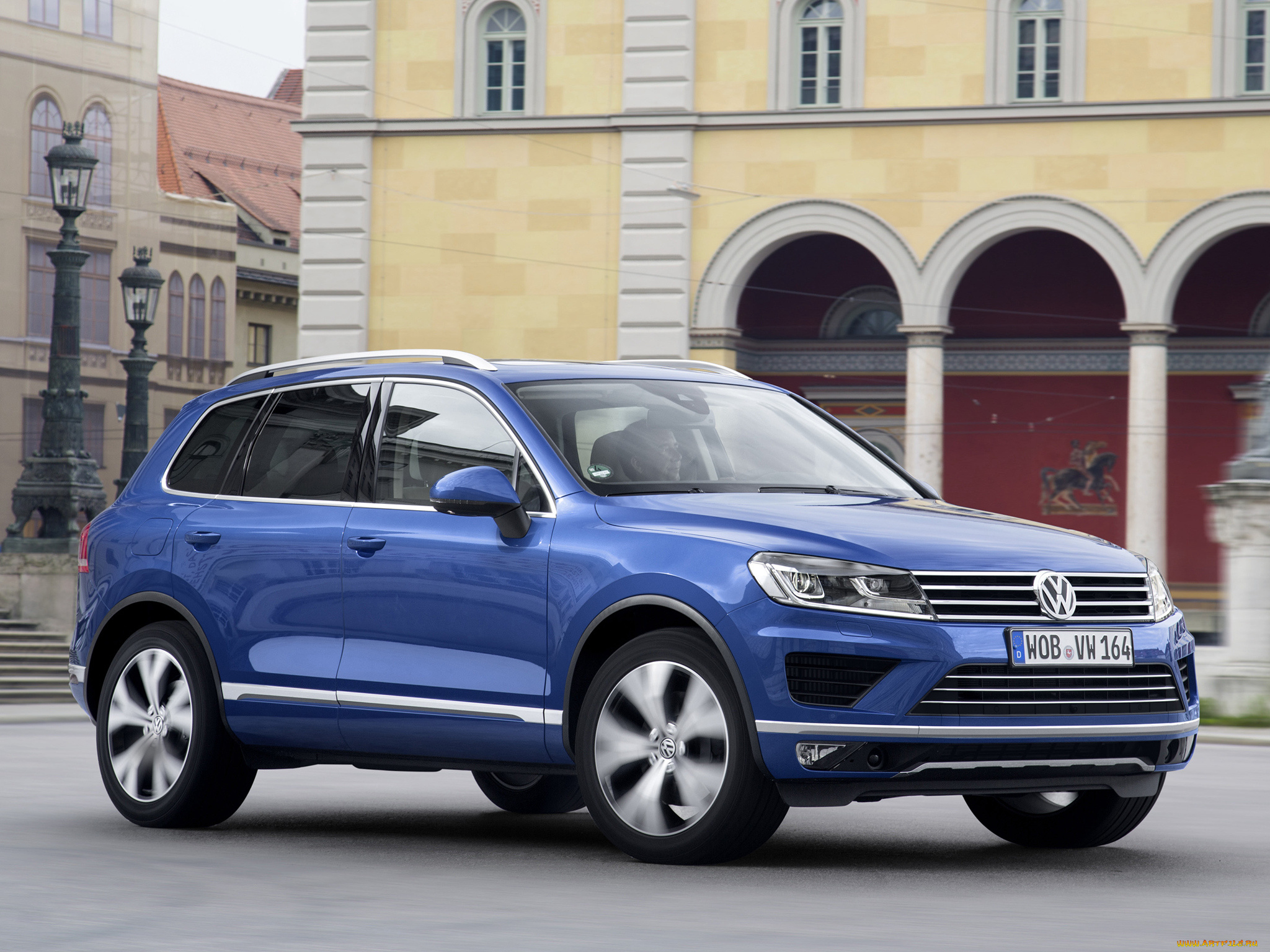 автомобили, volkswagen, tdi, touareg, v6, 2014г, синий