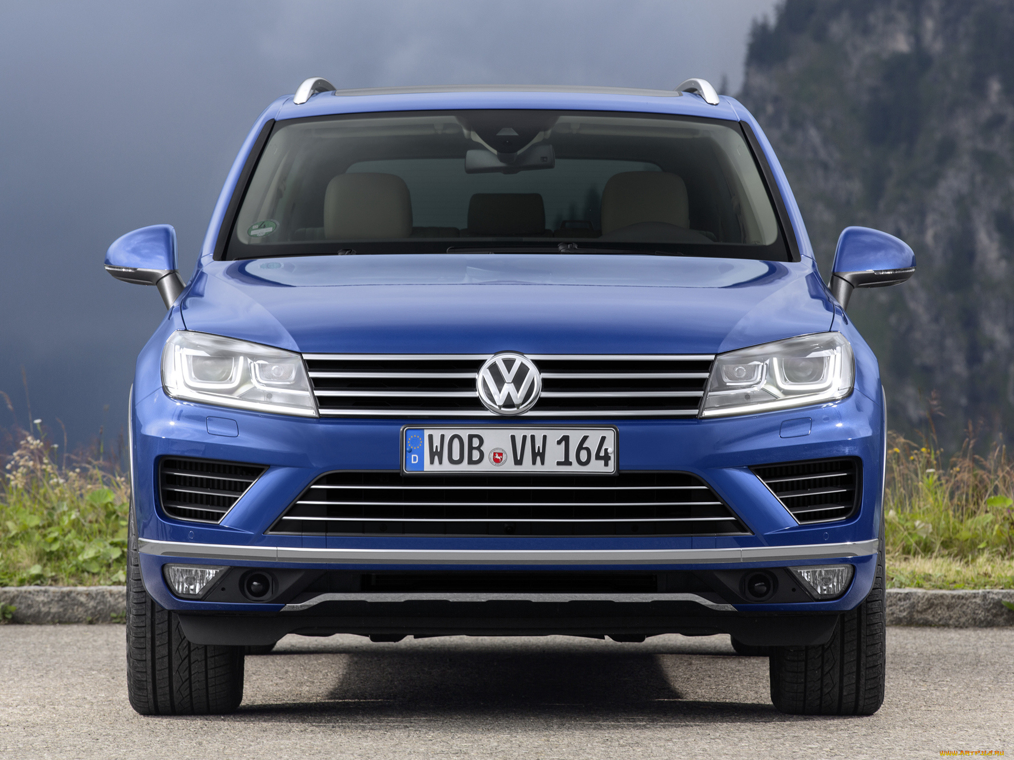 автомобили, volkswagen, tdi, touareg, v6, синий, 2014г