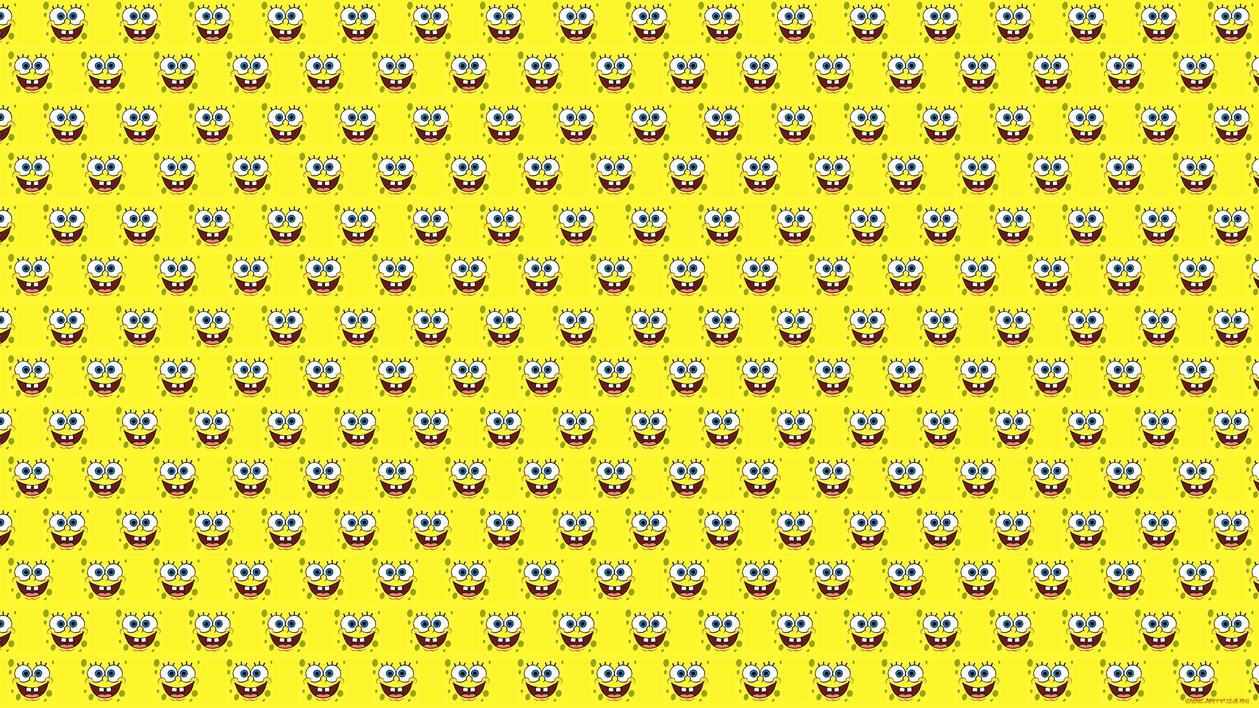 мультфильмы, spongebob, squarepants, улыбка, губка