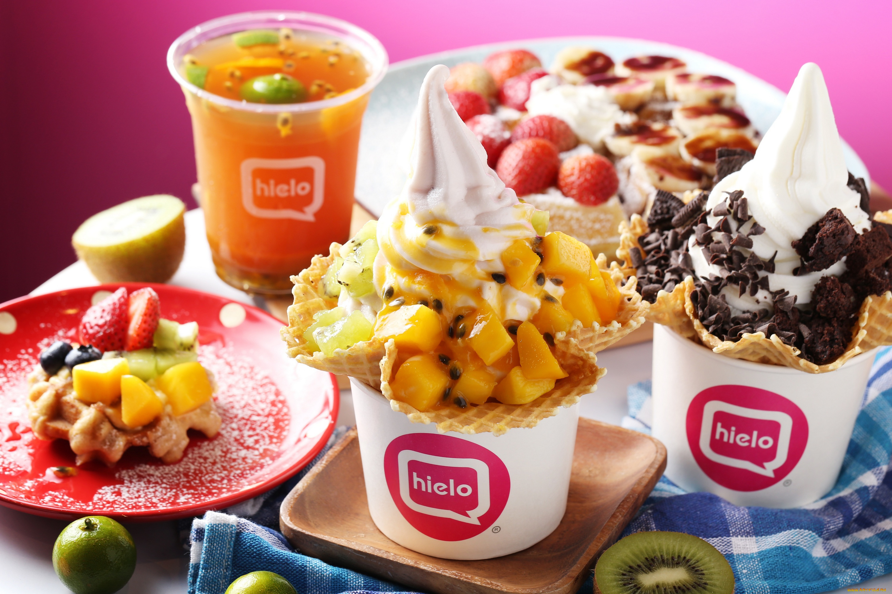 еда, мороженое, , десерты, сладости, шоколад, тортик, сок, вафли