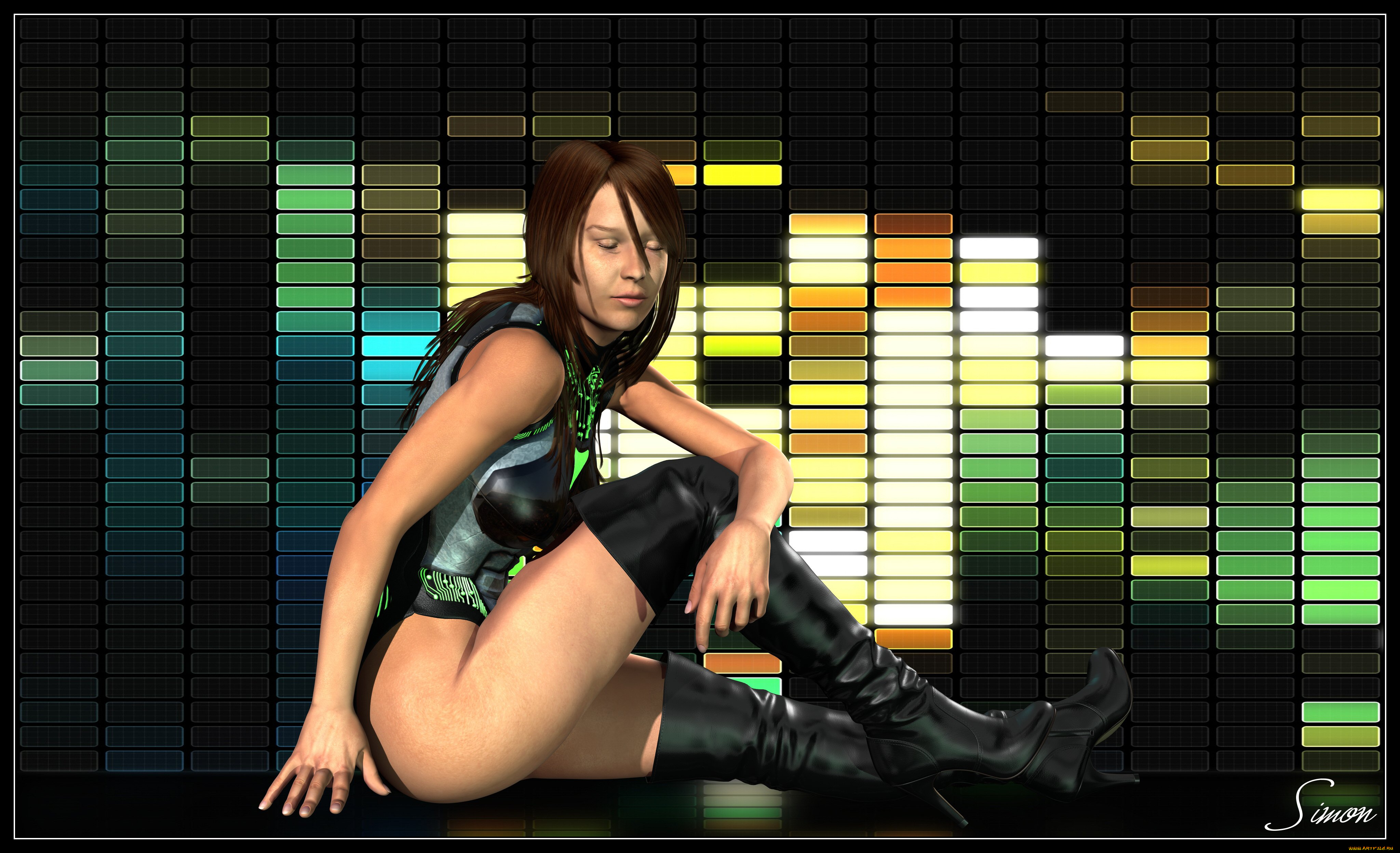 3д, графика, люди, , people, фон, взгляд, девушка