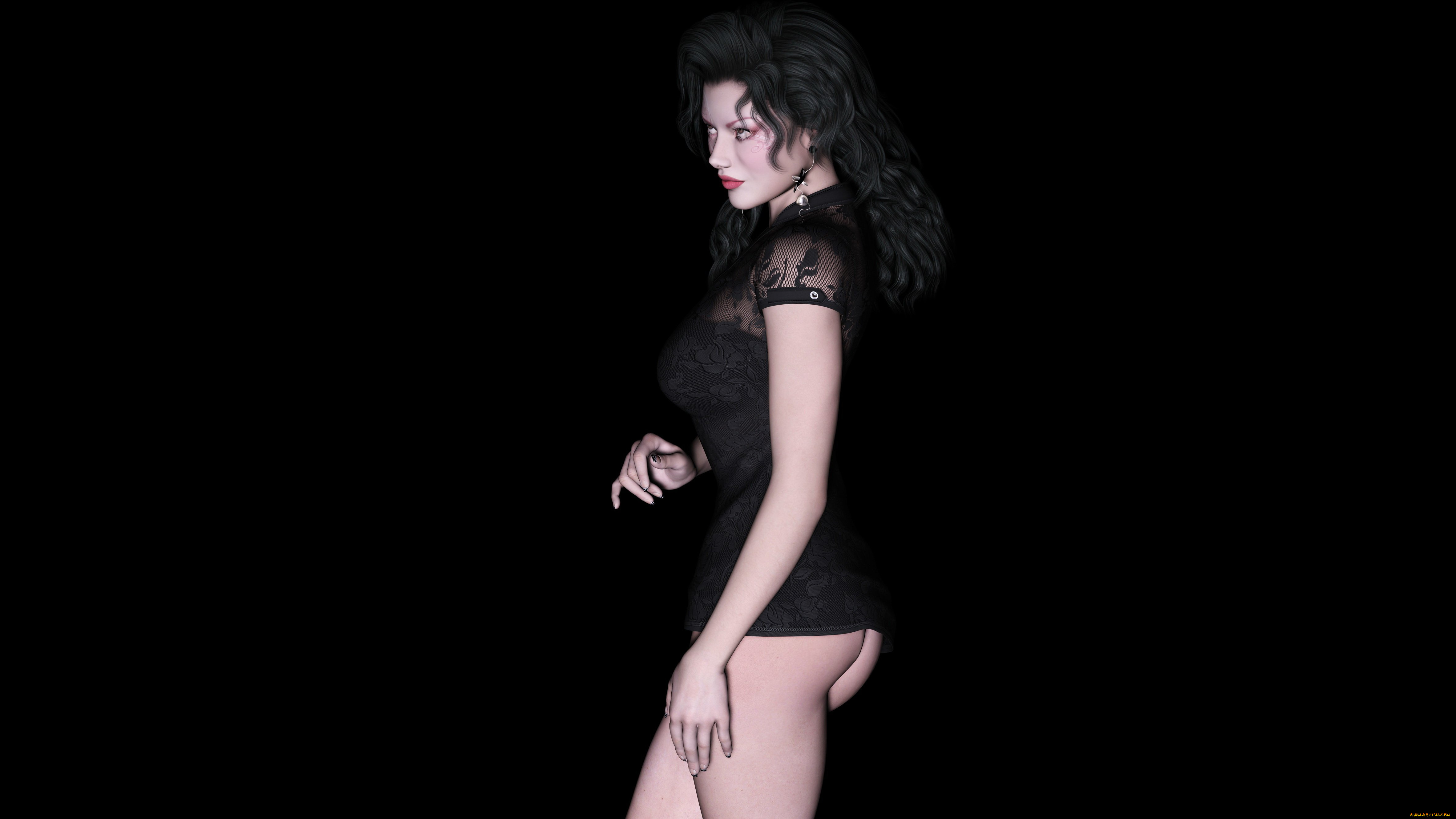 3д, графика, люди, , people, девушка, фон, взгляд