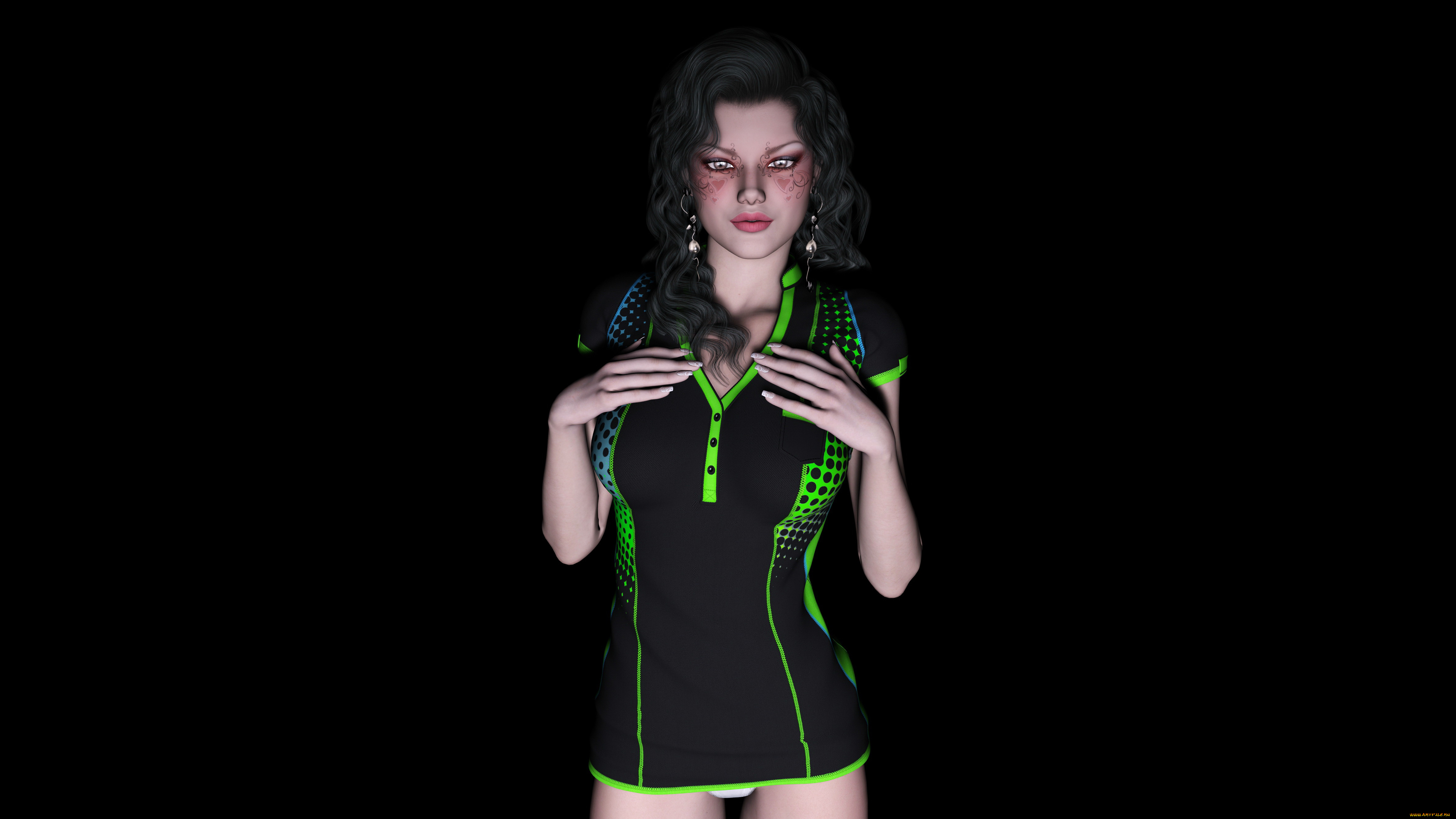 3д, графика, люди, , people, фон, взгляд, девушка