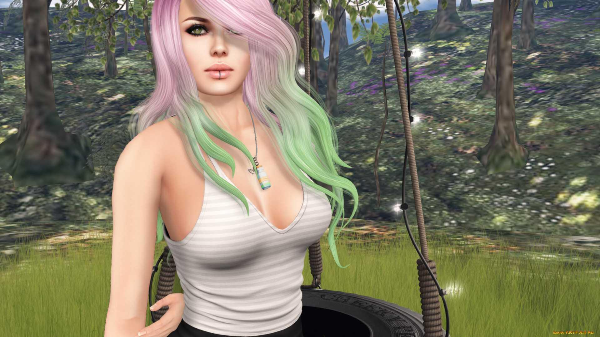 3д, графика, люди, , people, фон, взгляд, девушка