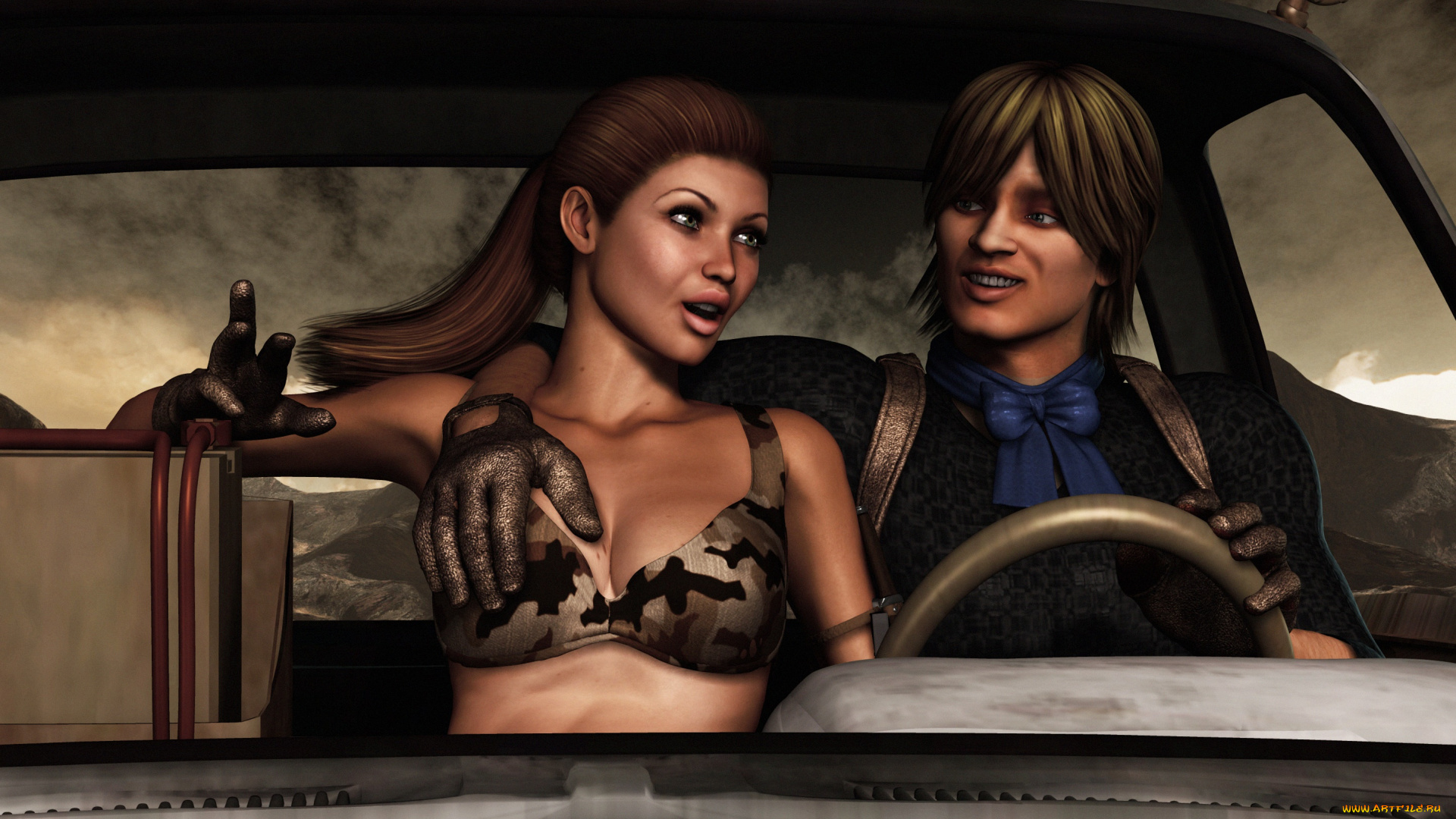 3д, графика, люди, , people, взгляд, девушка, парень, фон