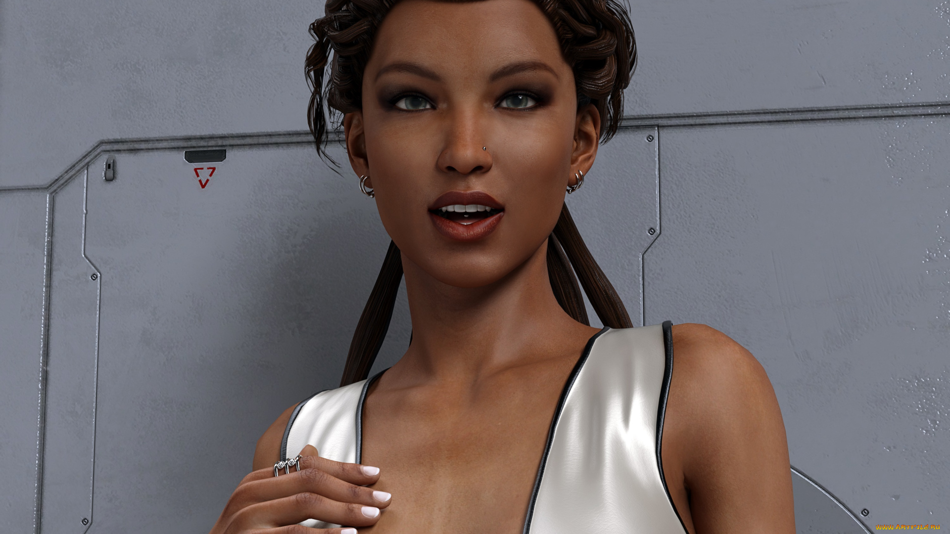 3д, графика, портрет, , portraits, фон, взгляд, девушка