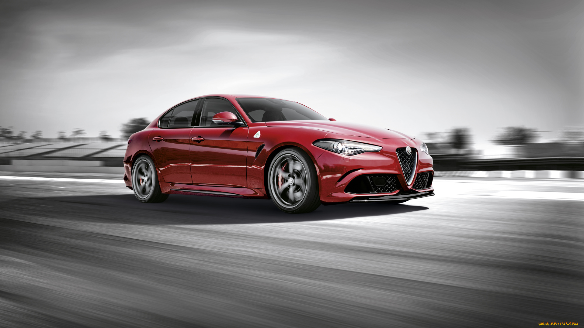 автомобили, alfa, romeo, quadrifoglio, giulia, красный, 2016г, 952, alfa, romeo