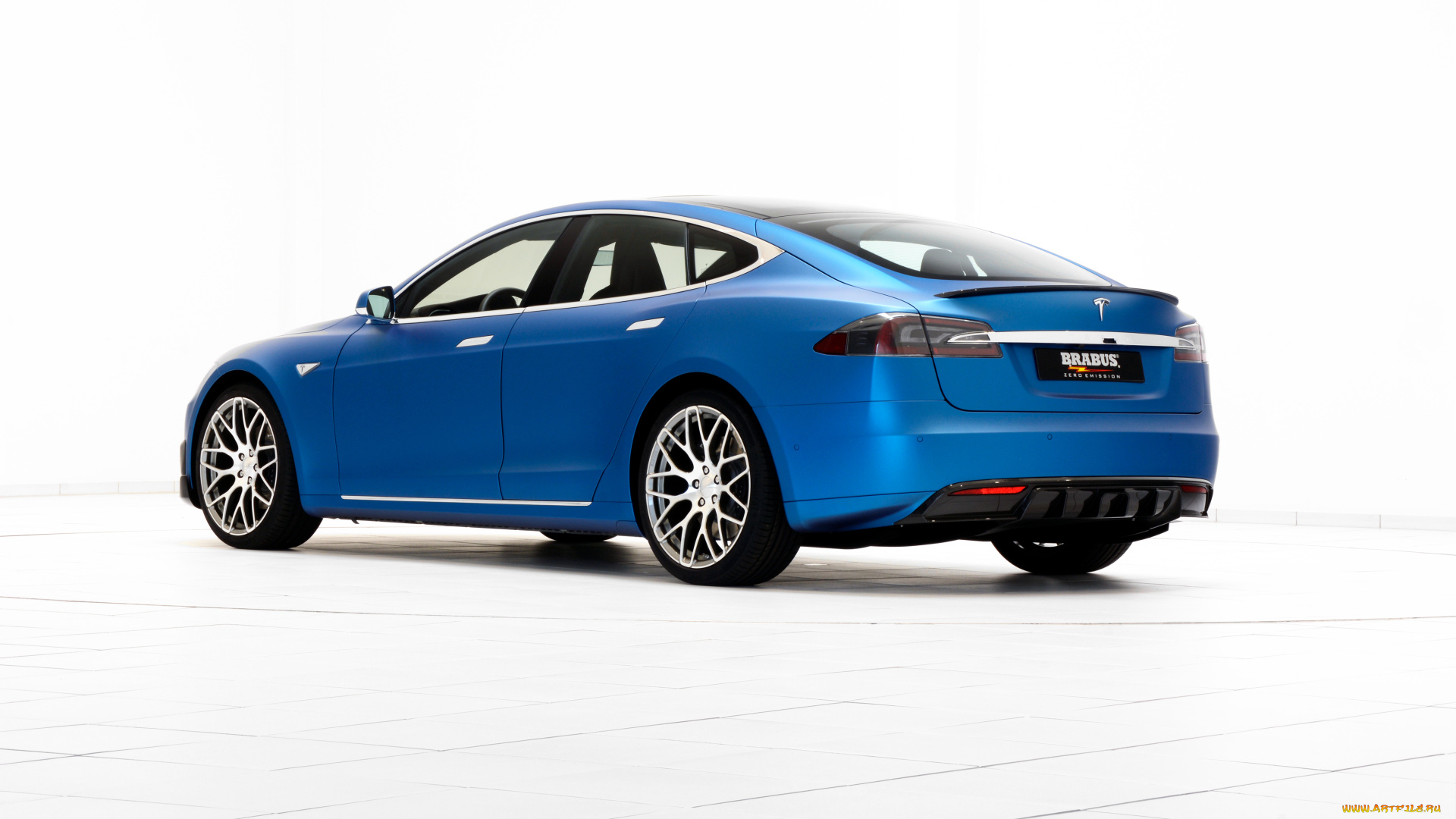 автомобили, brabus, model, s, 2015г, голубой, tesla