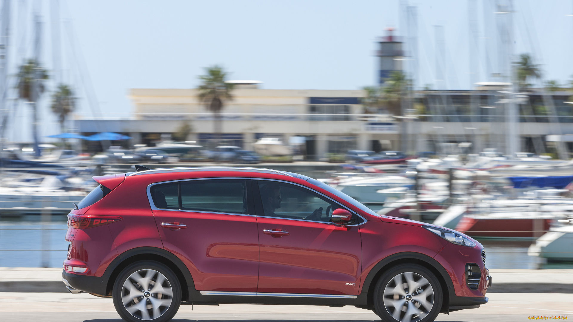 автомобили, kia, красный, 2015г, ql, line, gt, sportage