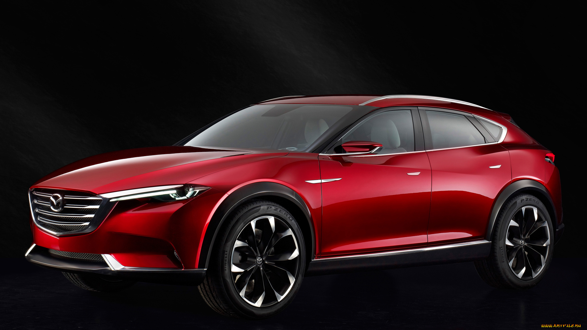 автомобили, mazda, concept, koeru, красный, 2015г