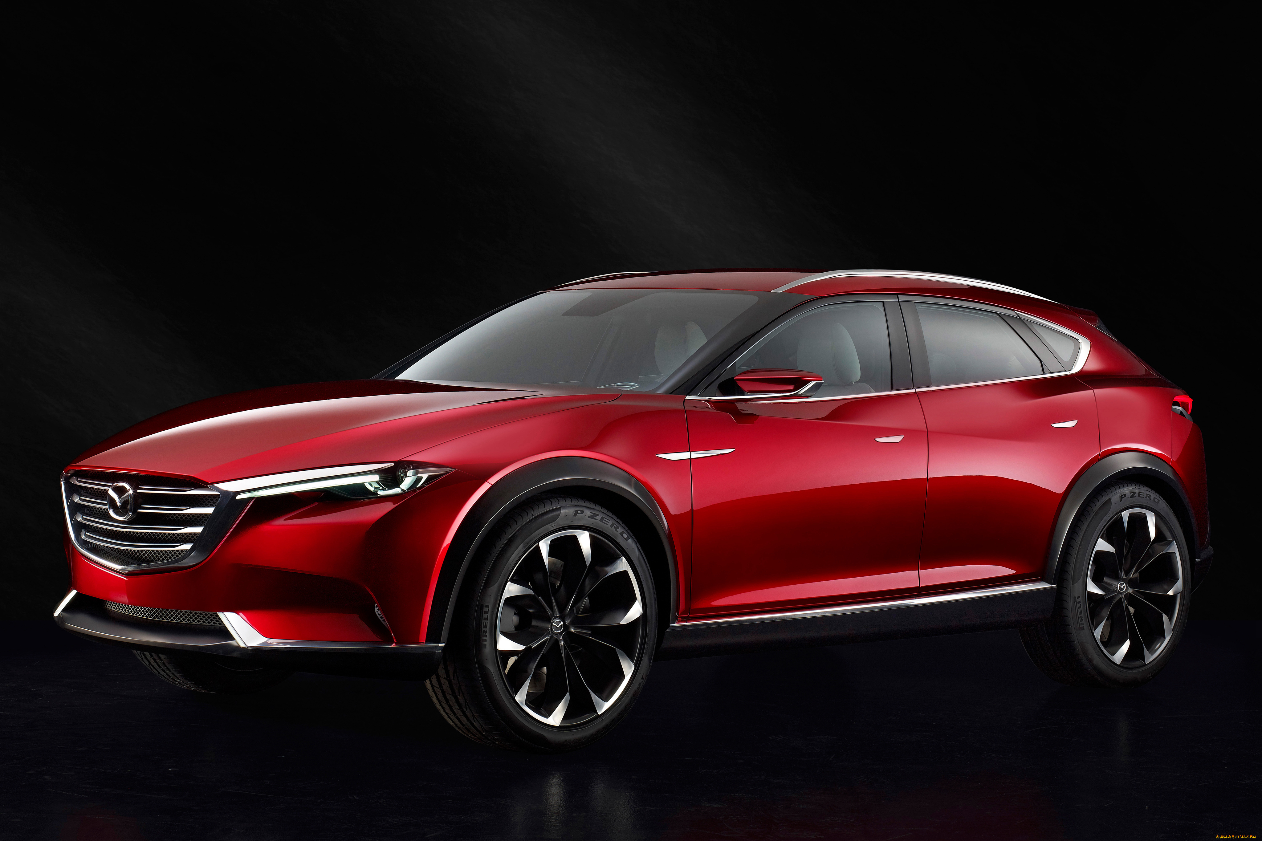 автомобили, mazda, concept, koeru, красный, 2015г