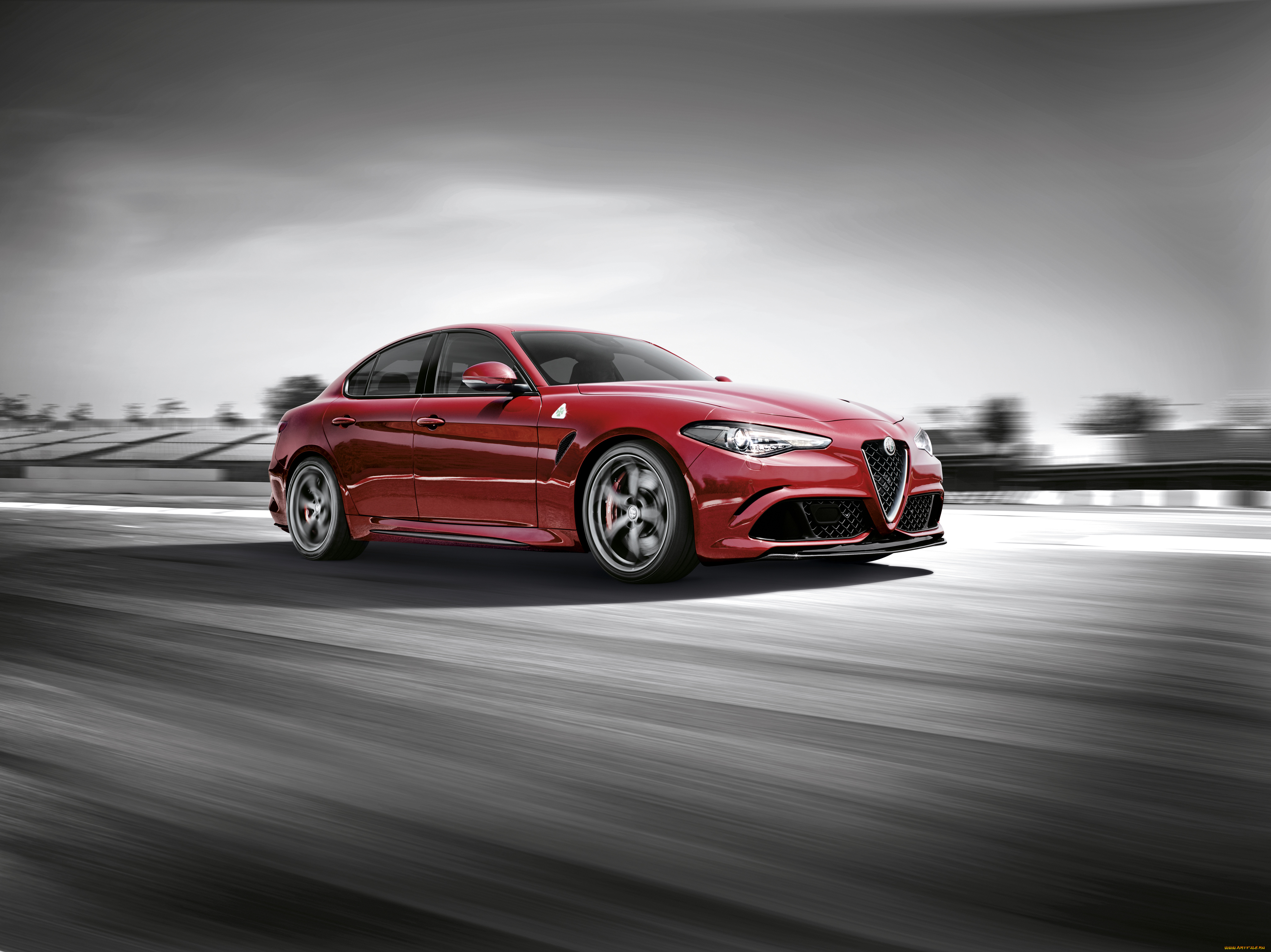 автомобили, alfa, romeo, quadrifoglio, giulia, красный, 2016г, 952, alfa, romeo