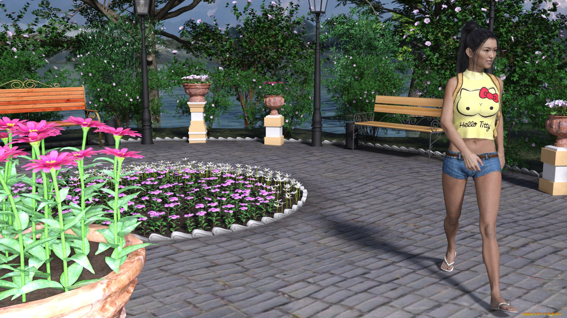 3д, графика, люди, , people, девушка, фон, взгляд