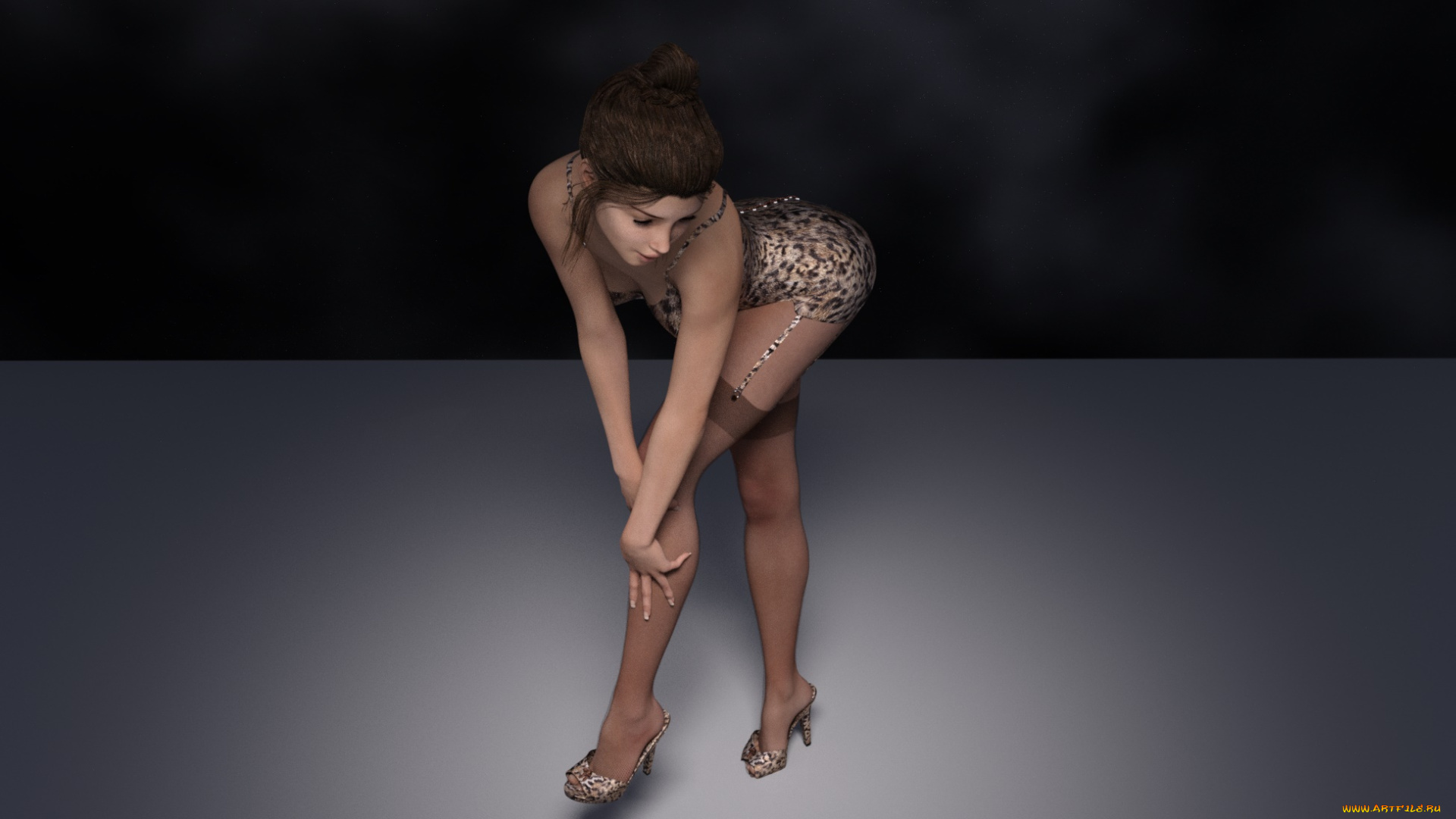 3д, графика, люди, , people, девушка, взгляд, фон