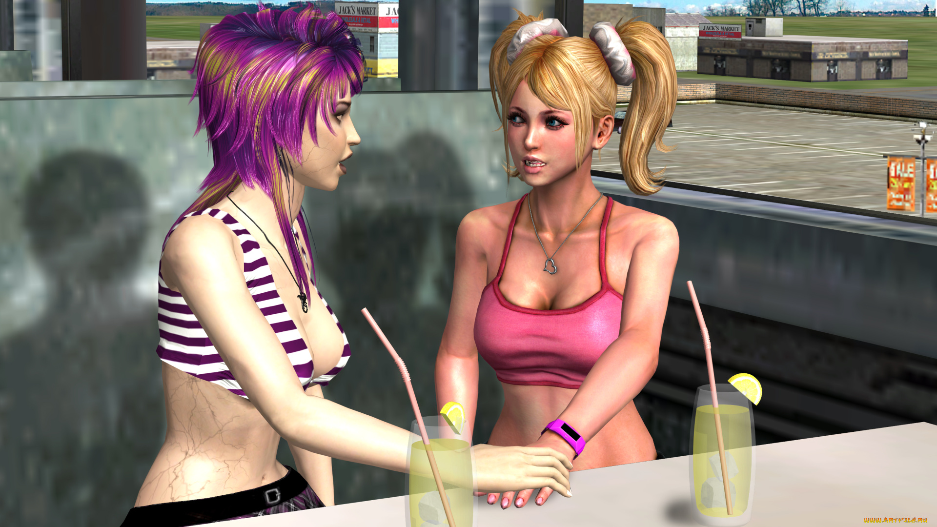 3д, графика, люди, , people, девушки, взгляд, фон