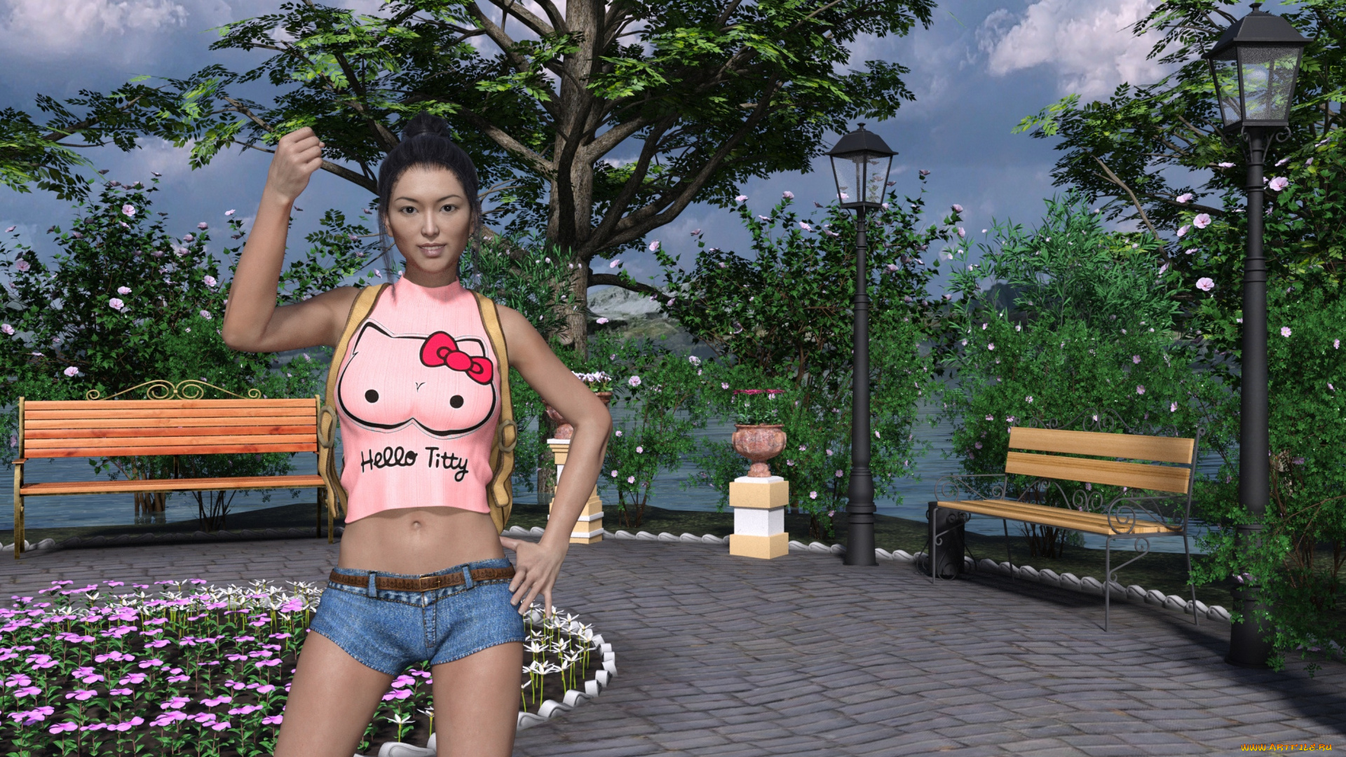 3д, графика, люди, , people, взгляд, девушка, фон