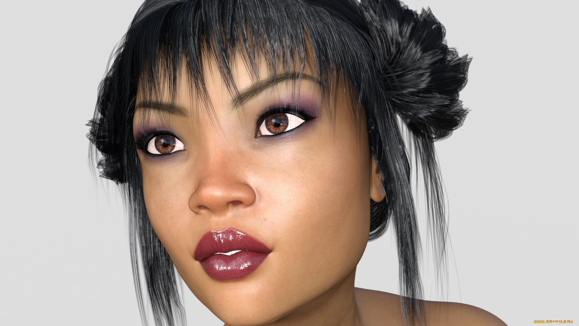 3д, графика, портрет, , portraits, девушка, взгляд, фон