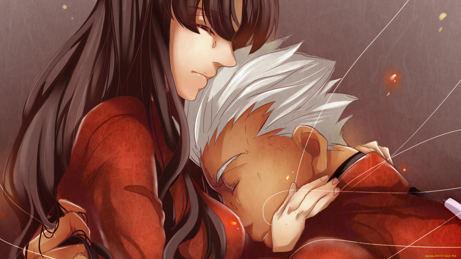 аниме, fate, stay, night, рин, арчер