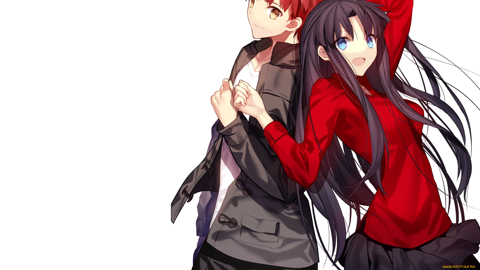 аниме, fate, stay, night, широ, рин