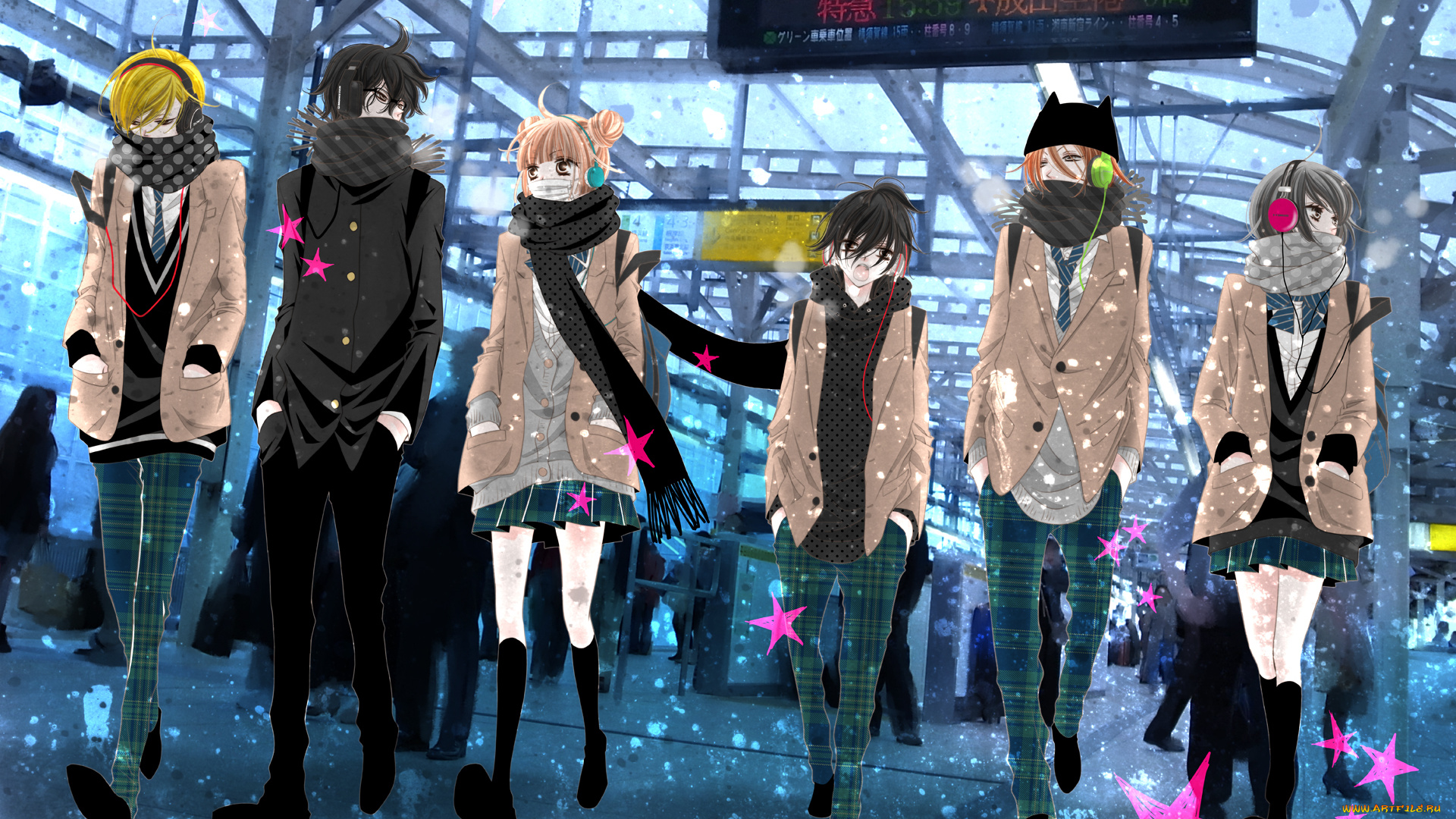 аниме, fukumenkei, noise, персонажи