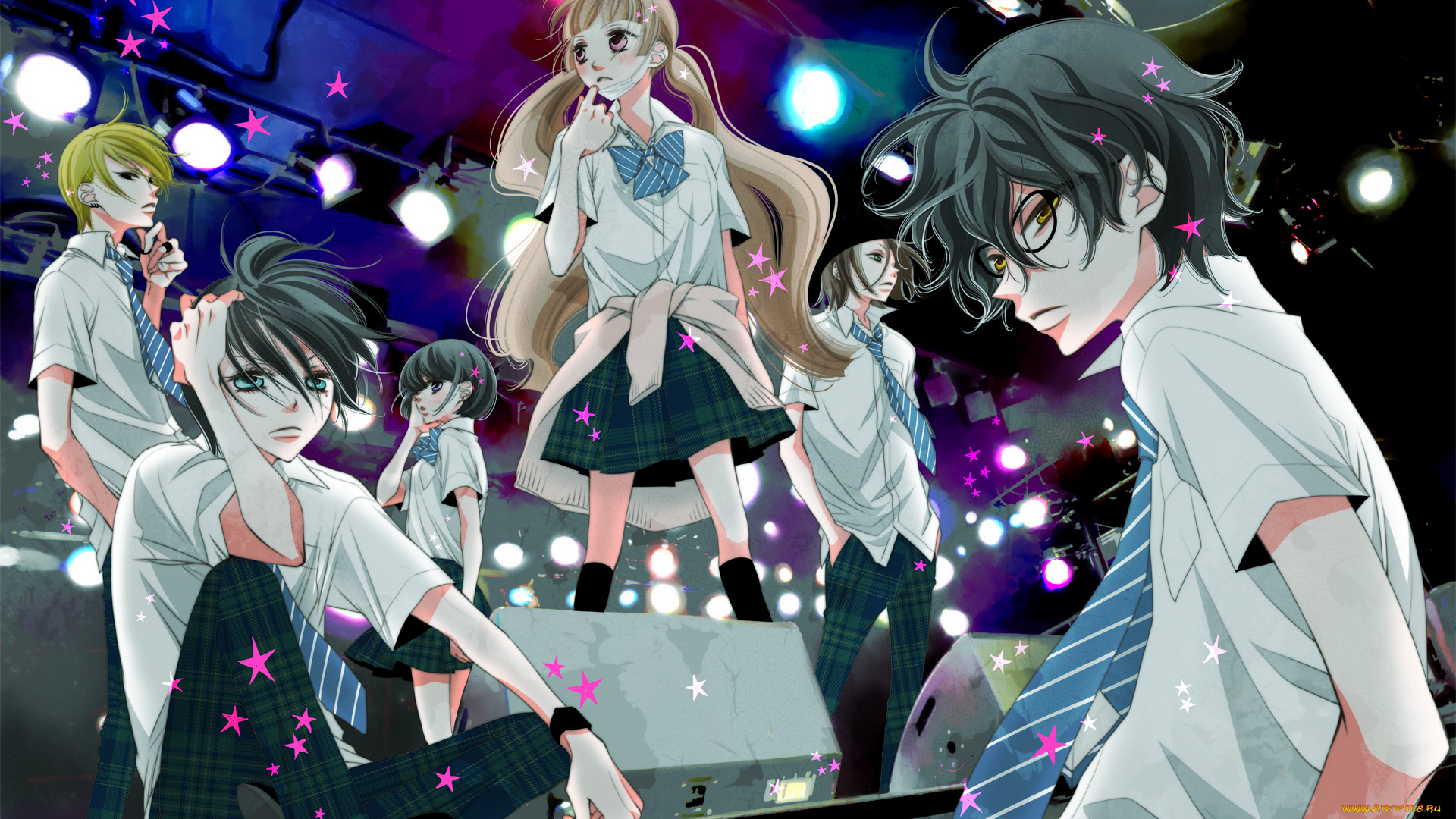 аниме, fukumenkei, noise, персонажи