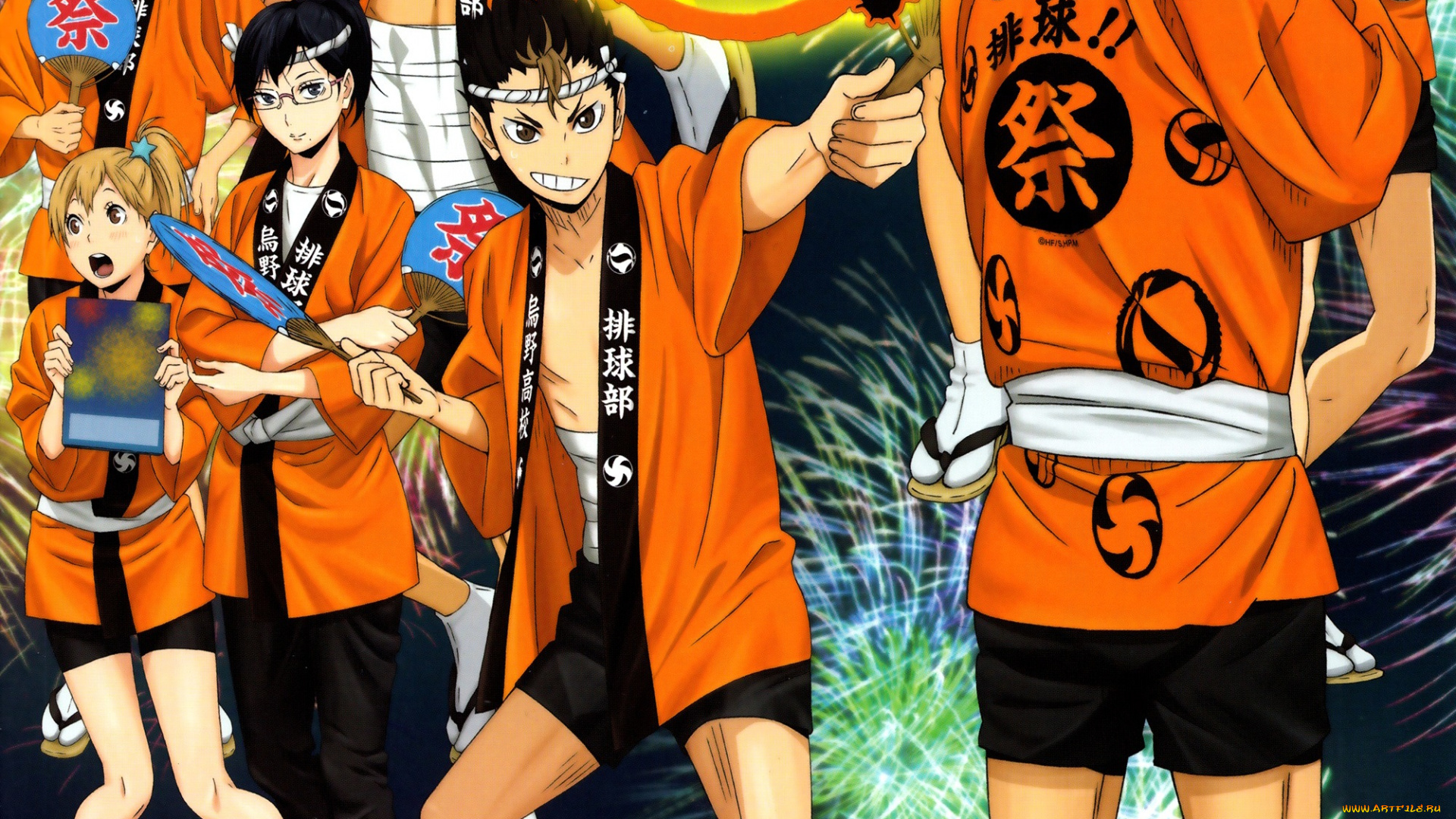 аниме, haikyuu, парни, волейбол