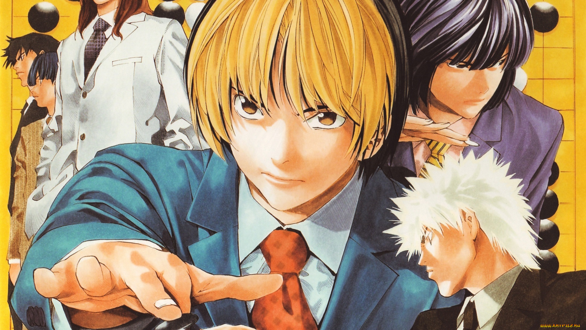 аниме, hikaru, no, go, парни