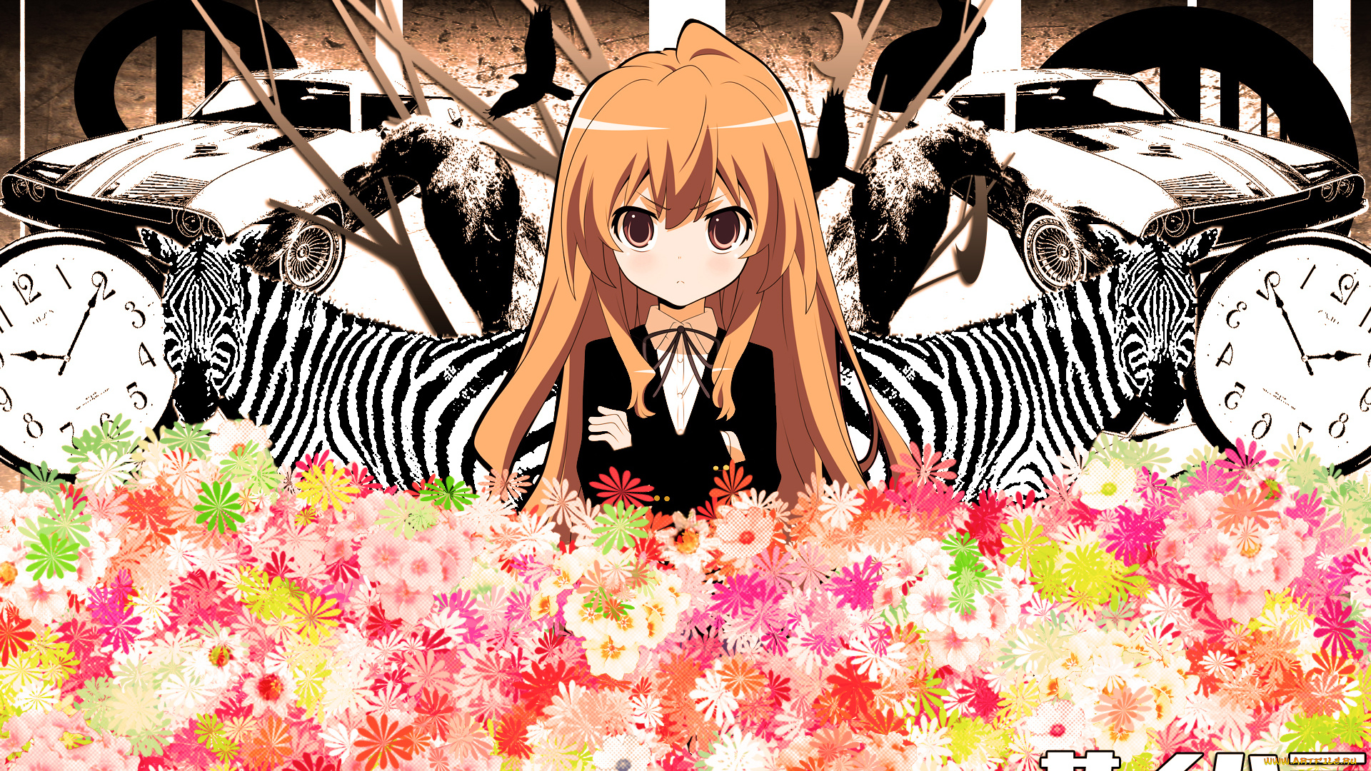 аниме, toradora, айсака, тайга