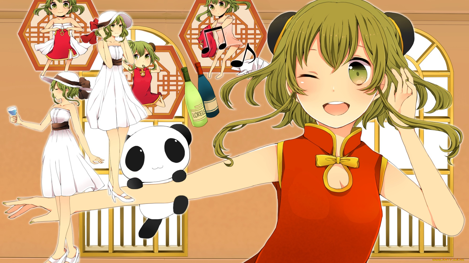 аниме, vocaloid, фон, девушка, взгляд