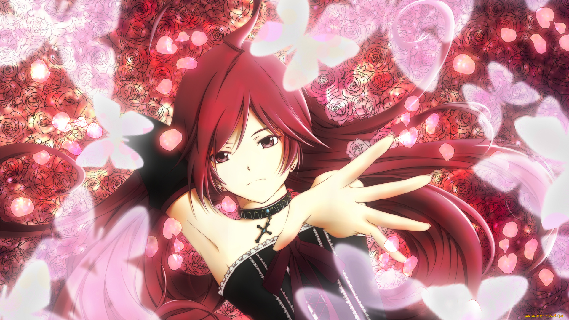 аниме, vocaloid, фон, взгляд, девушка