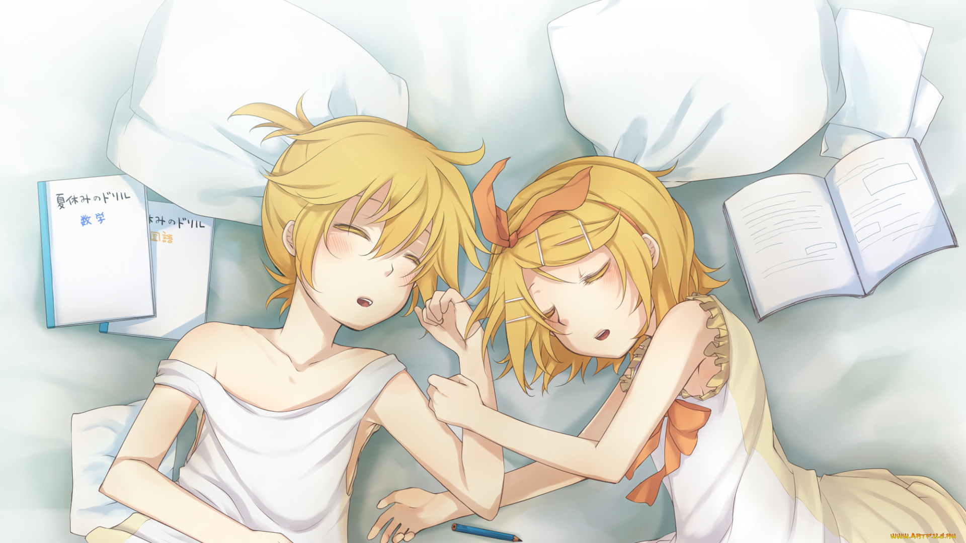 аниме, vocaloid, фон, взгляд, девушки