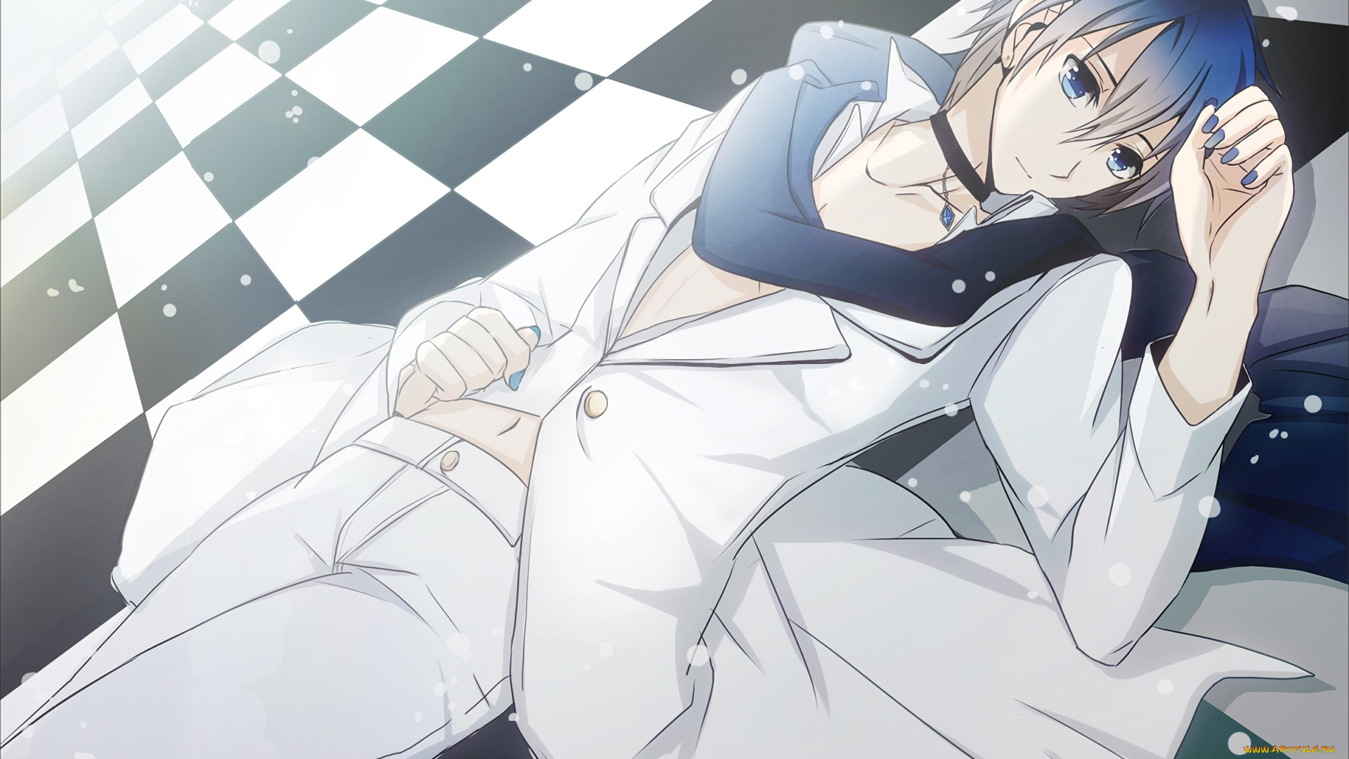 аниме, vocaloid, парень, взгляд, фон