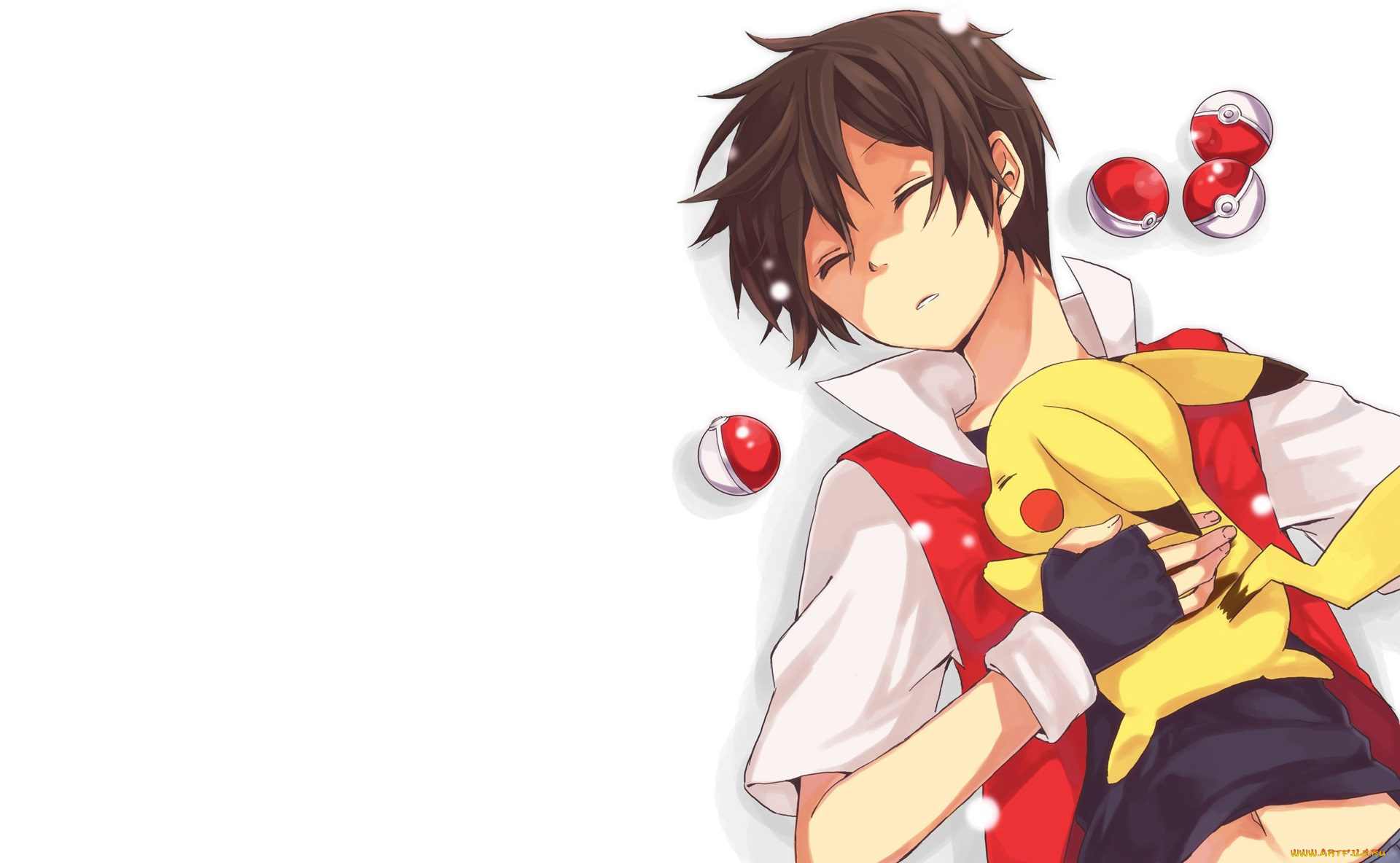 аниме, pokemon, эш, пикачу