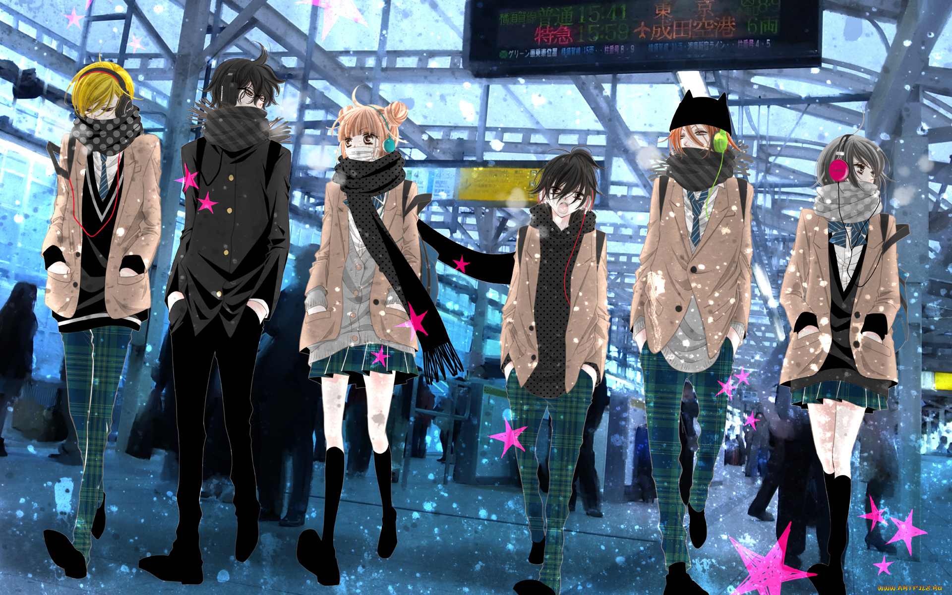 аниме, fukumenkei, noise, персонажи