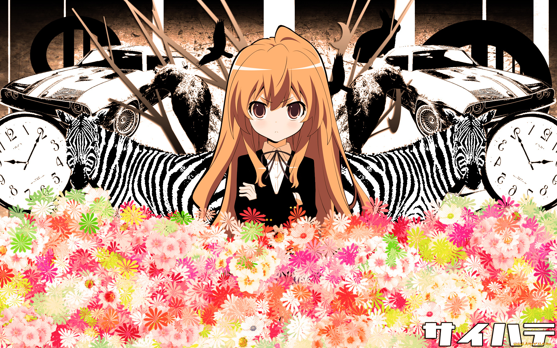 аниме, toradora, айсака, тайга