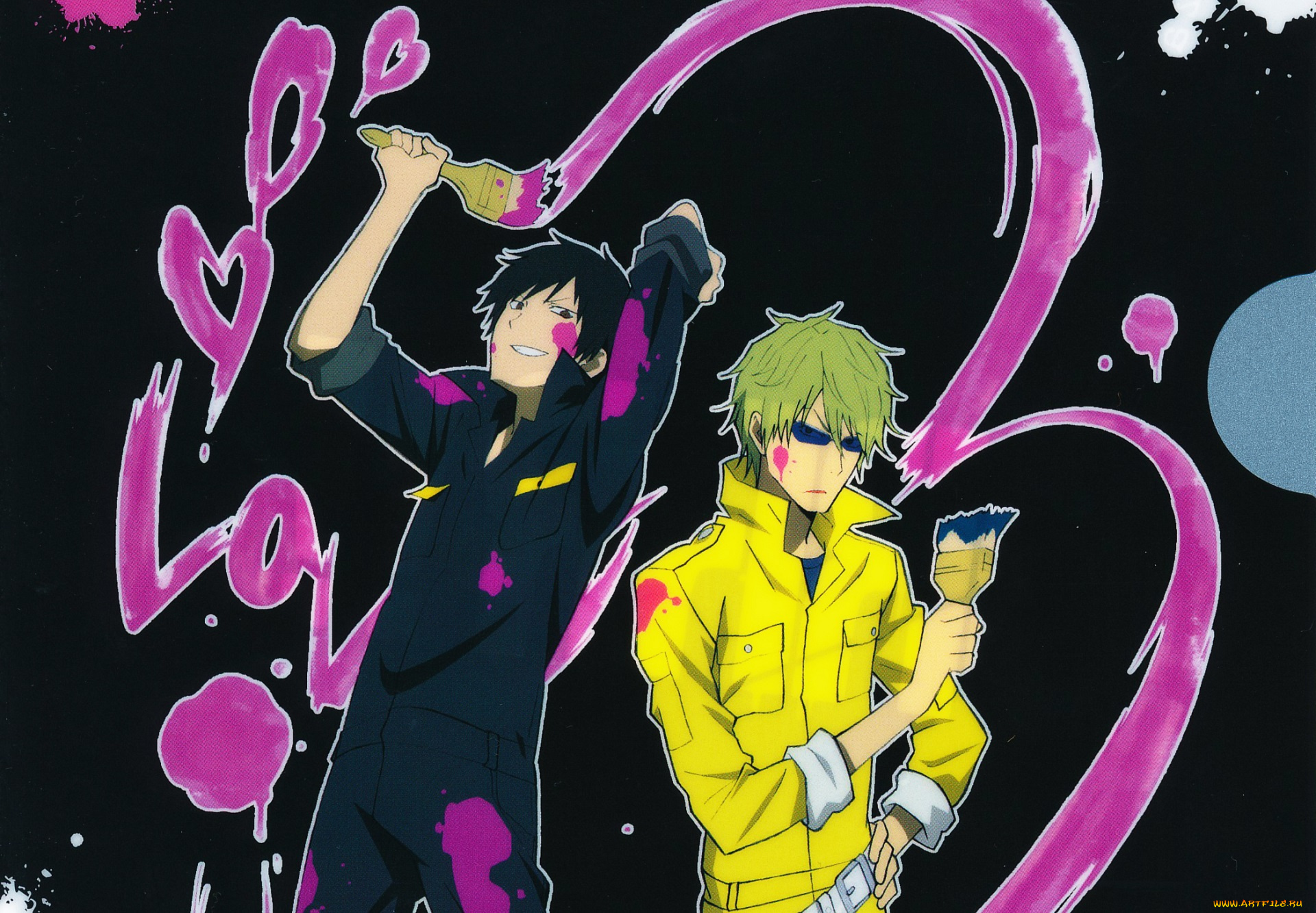 аниме, durarara, парни