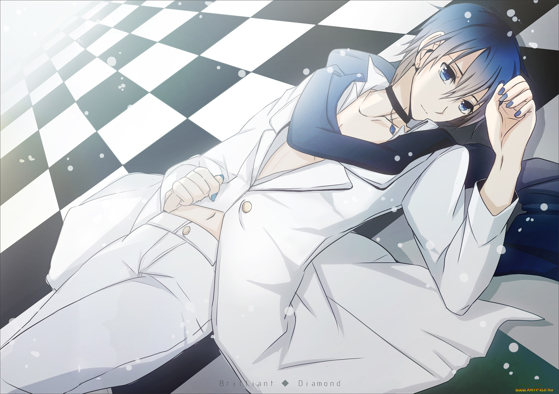 аниме, vocaloid, парень, взгляд, фон