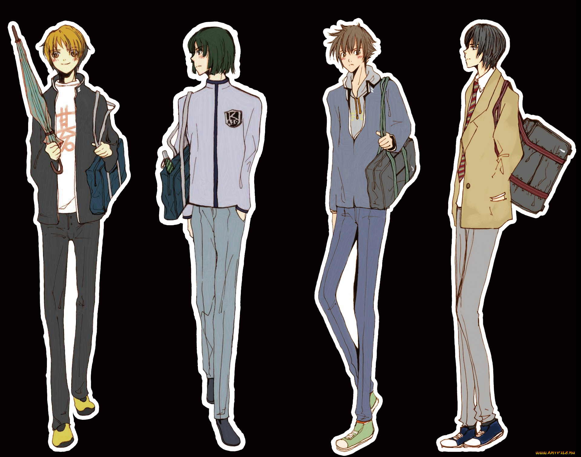 аниме, hikaru, no, go, парни