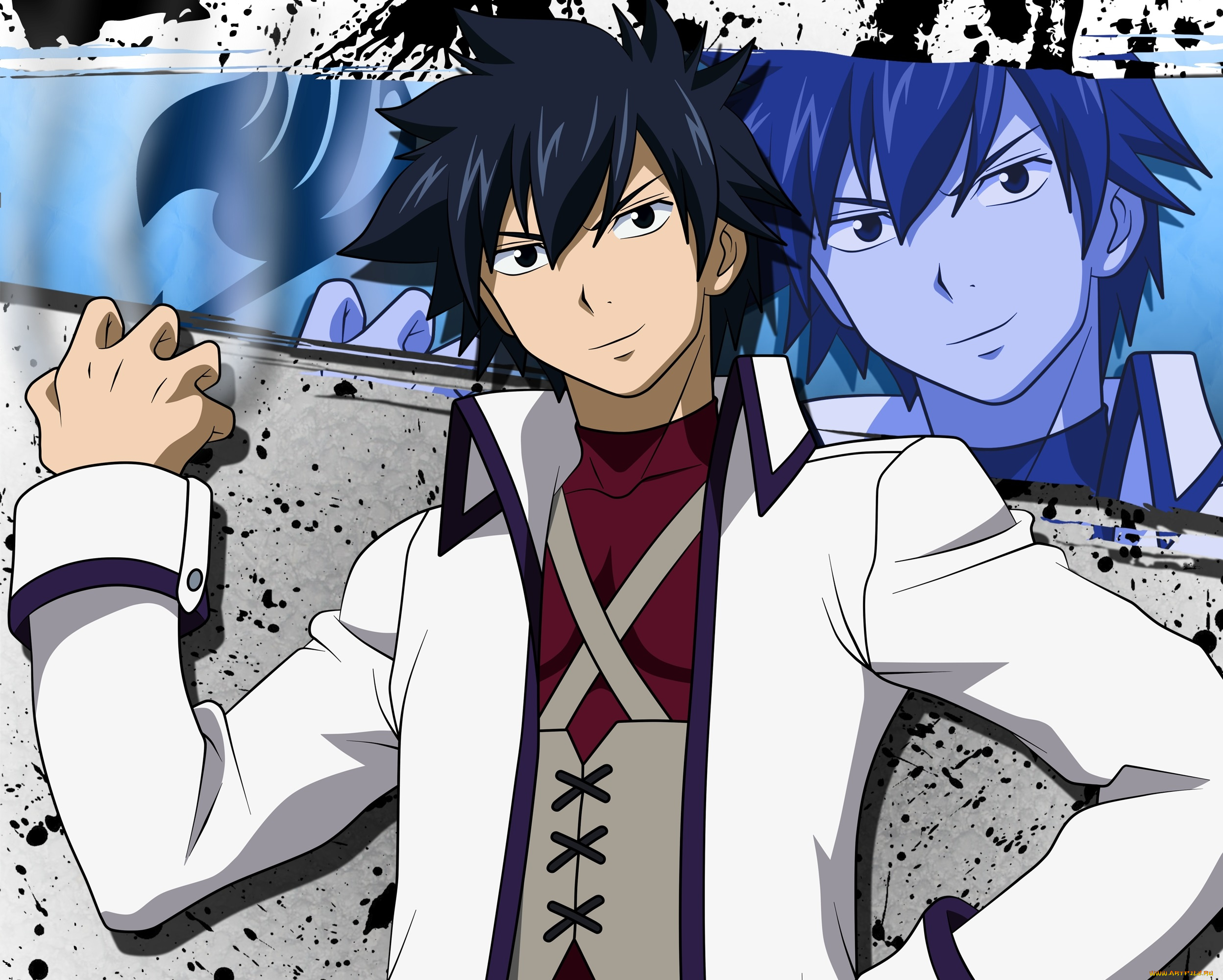 аниме, fairy, tail, gray