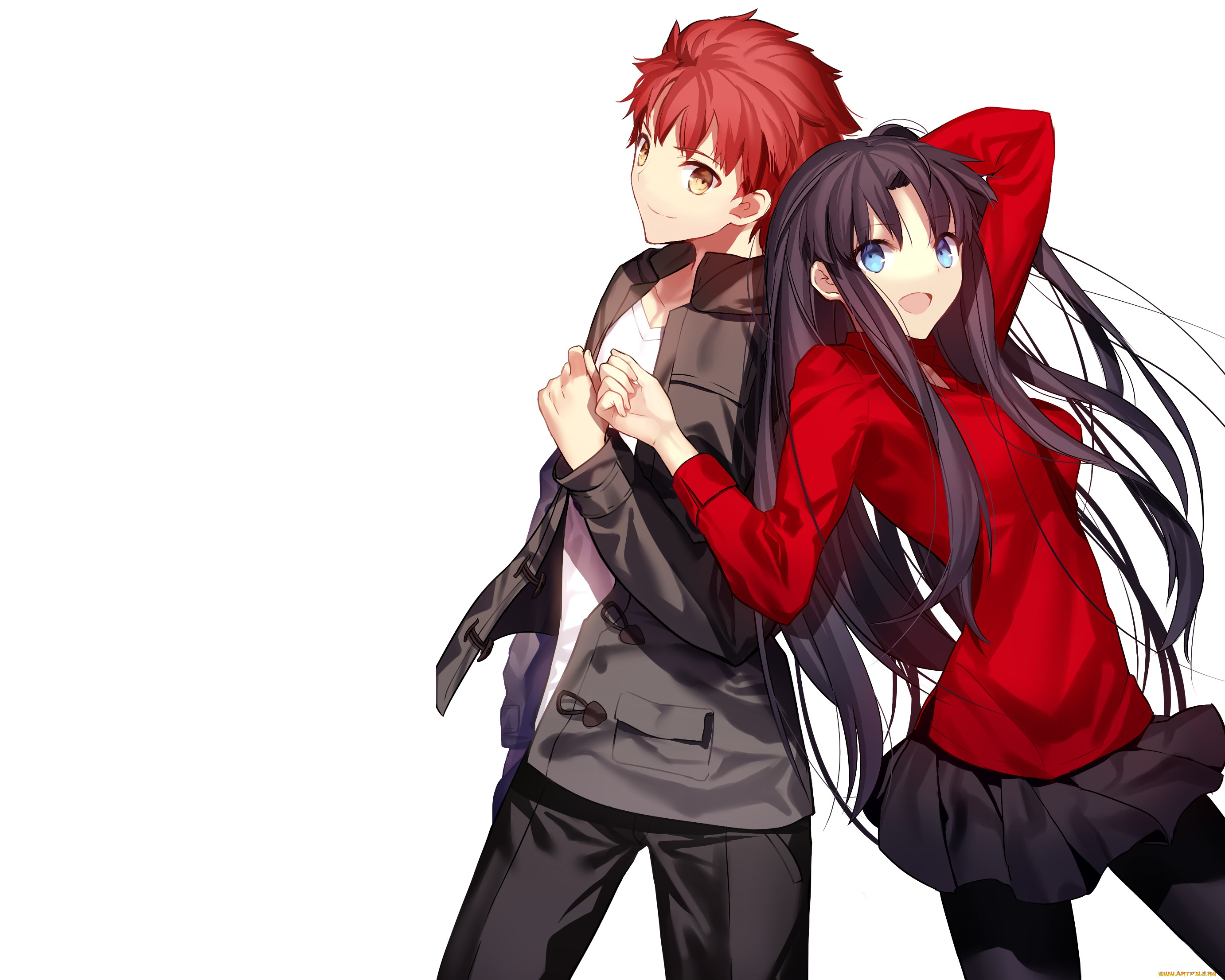 аниме, fate, stay, night, широ, рин