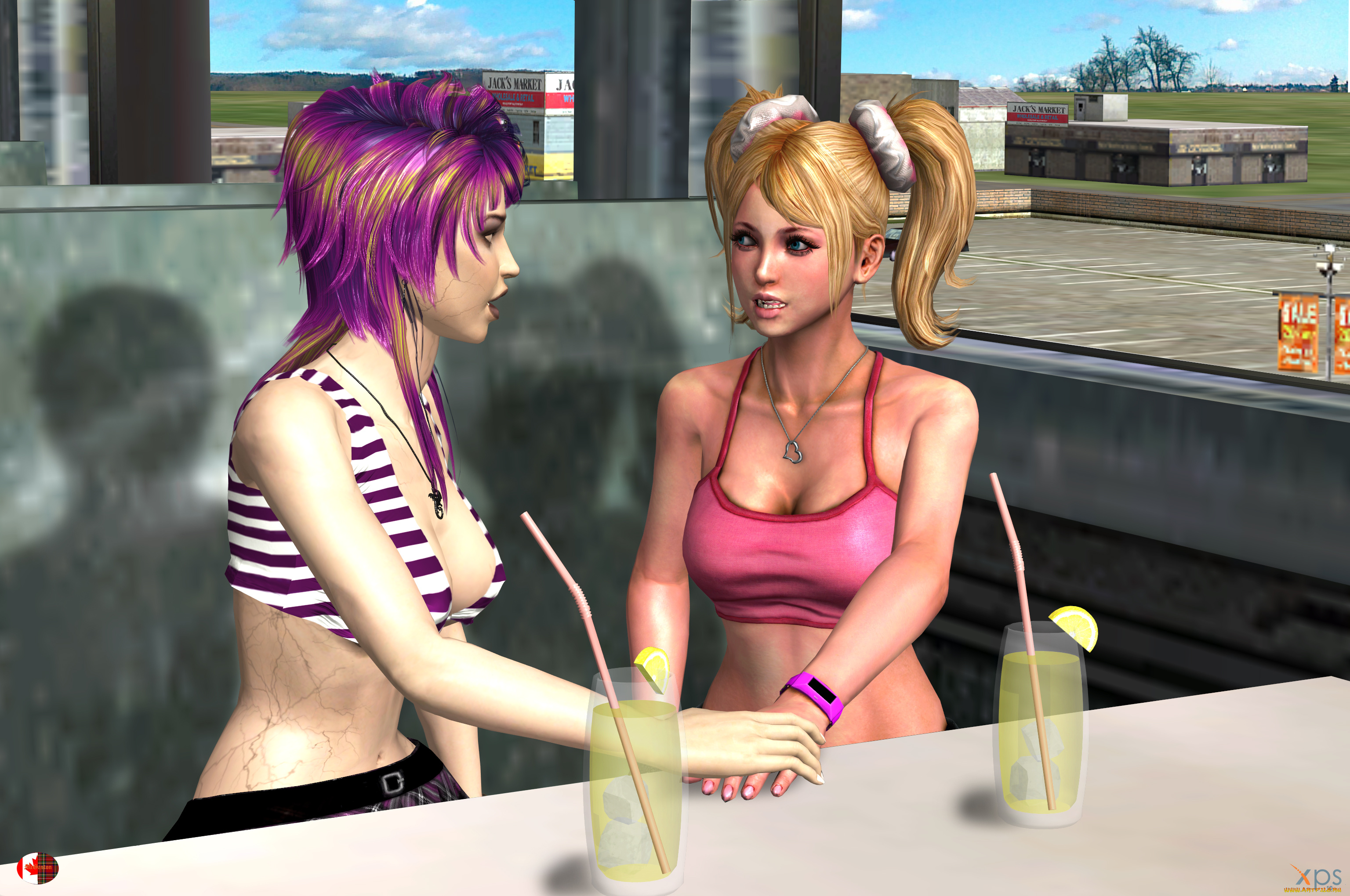 3д, графика, люди, , people, девушки, взгляд, фон