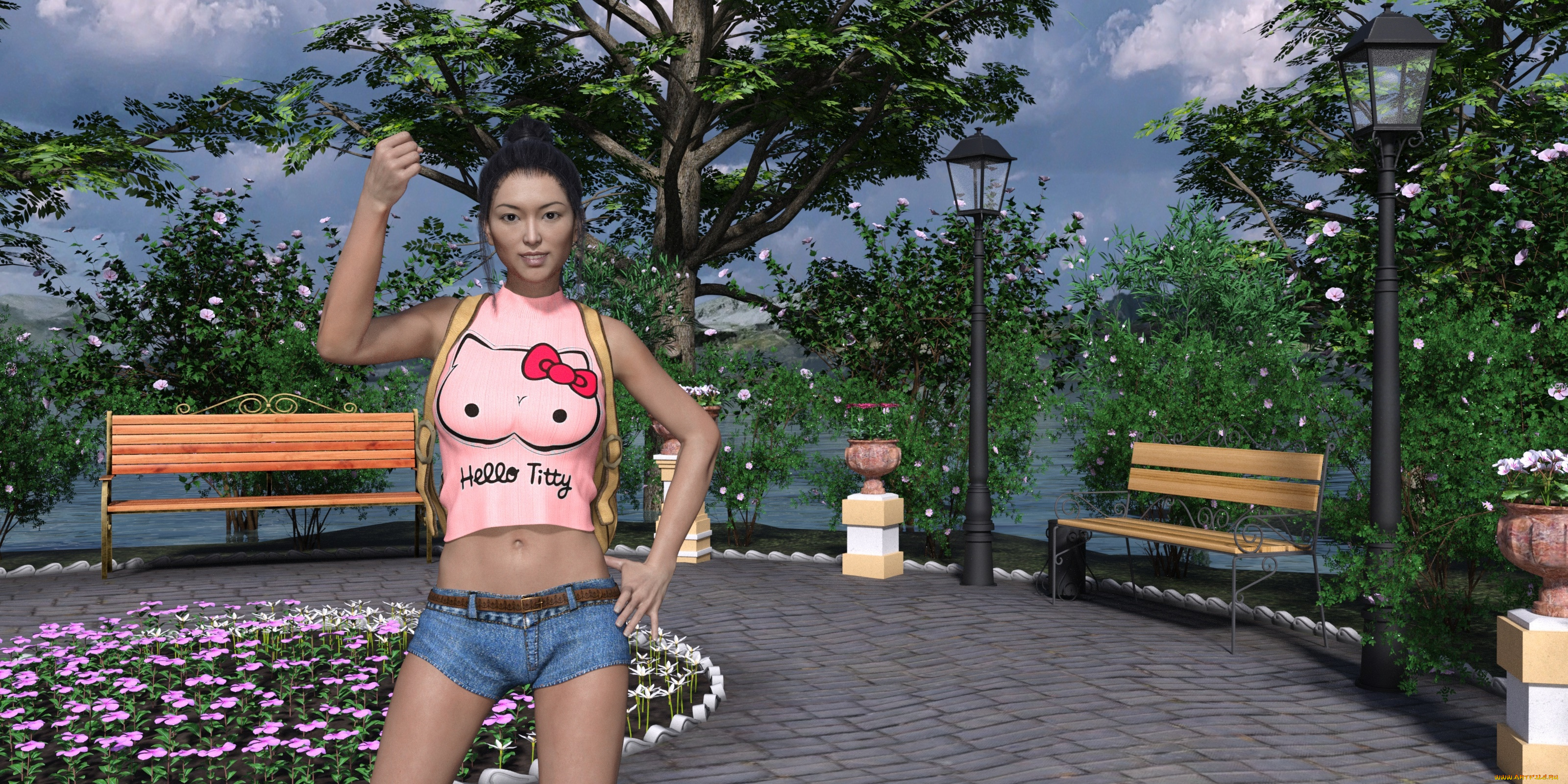 3д, графика, люди, , people, взгляд, девушка, фон