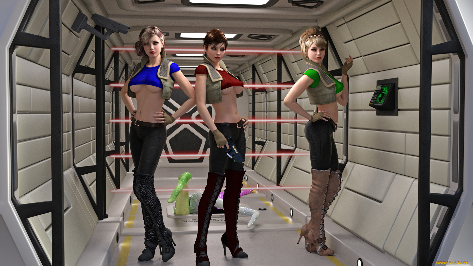 3д, графика, фантазия, , fantasy, фон, взгляд, девушки