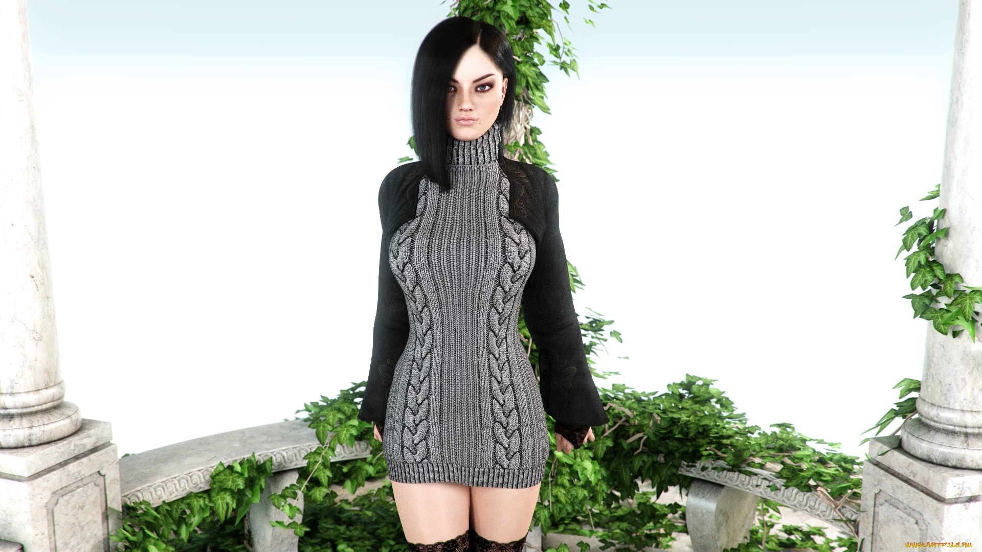 3д, графика, люди, , people, фон, взгляд, девушка