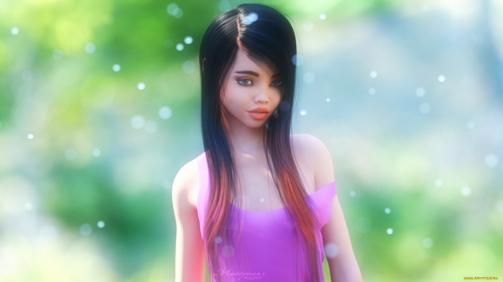 3д, графика, люди, , people, фон, взгляд, девушка