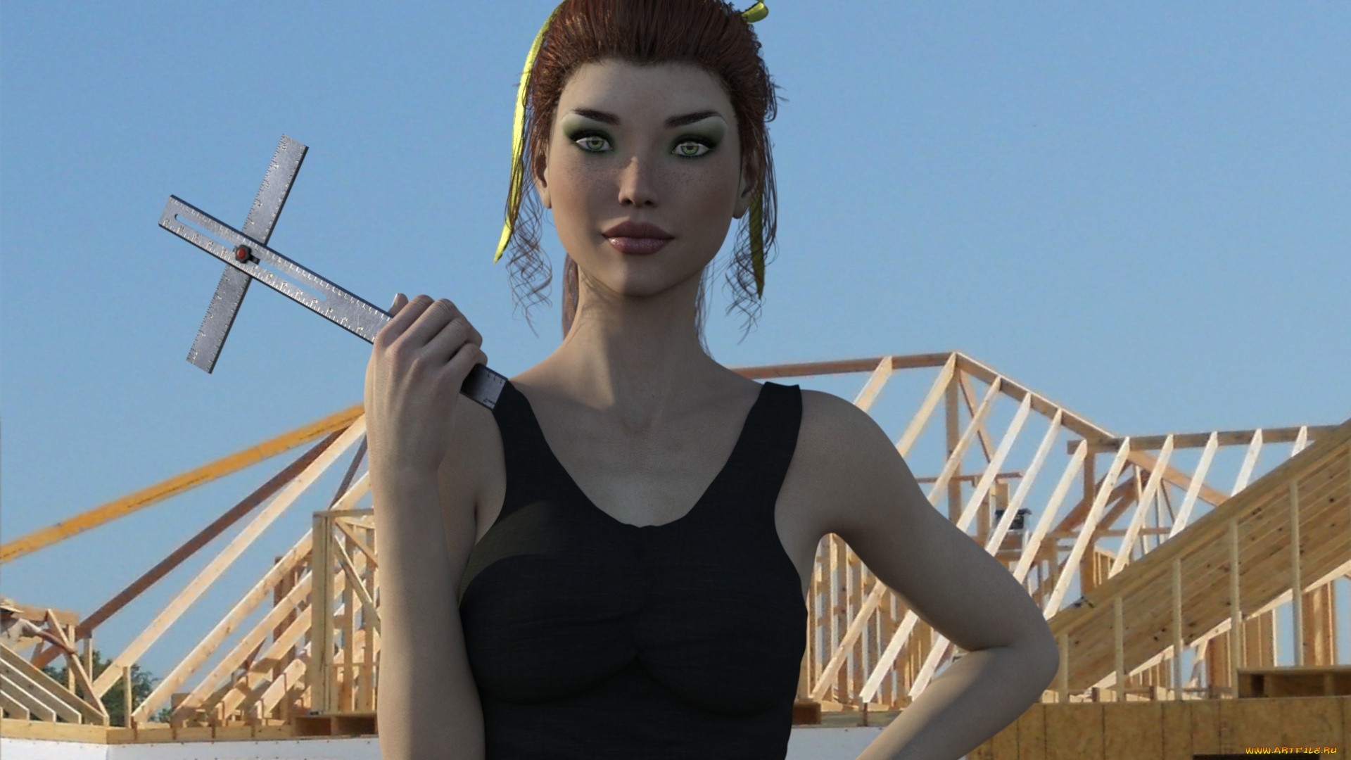 3д, графика, люди, , people, фон, взгляд, девушка