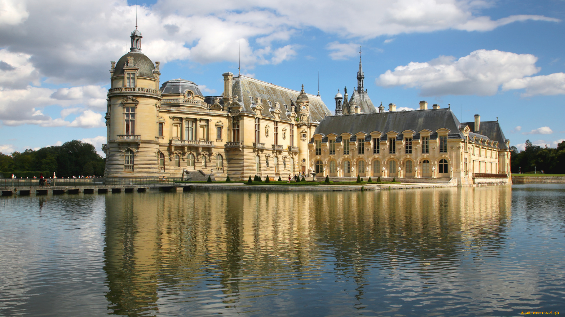 chantilly, castle, города, замки, франции, замок