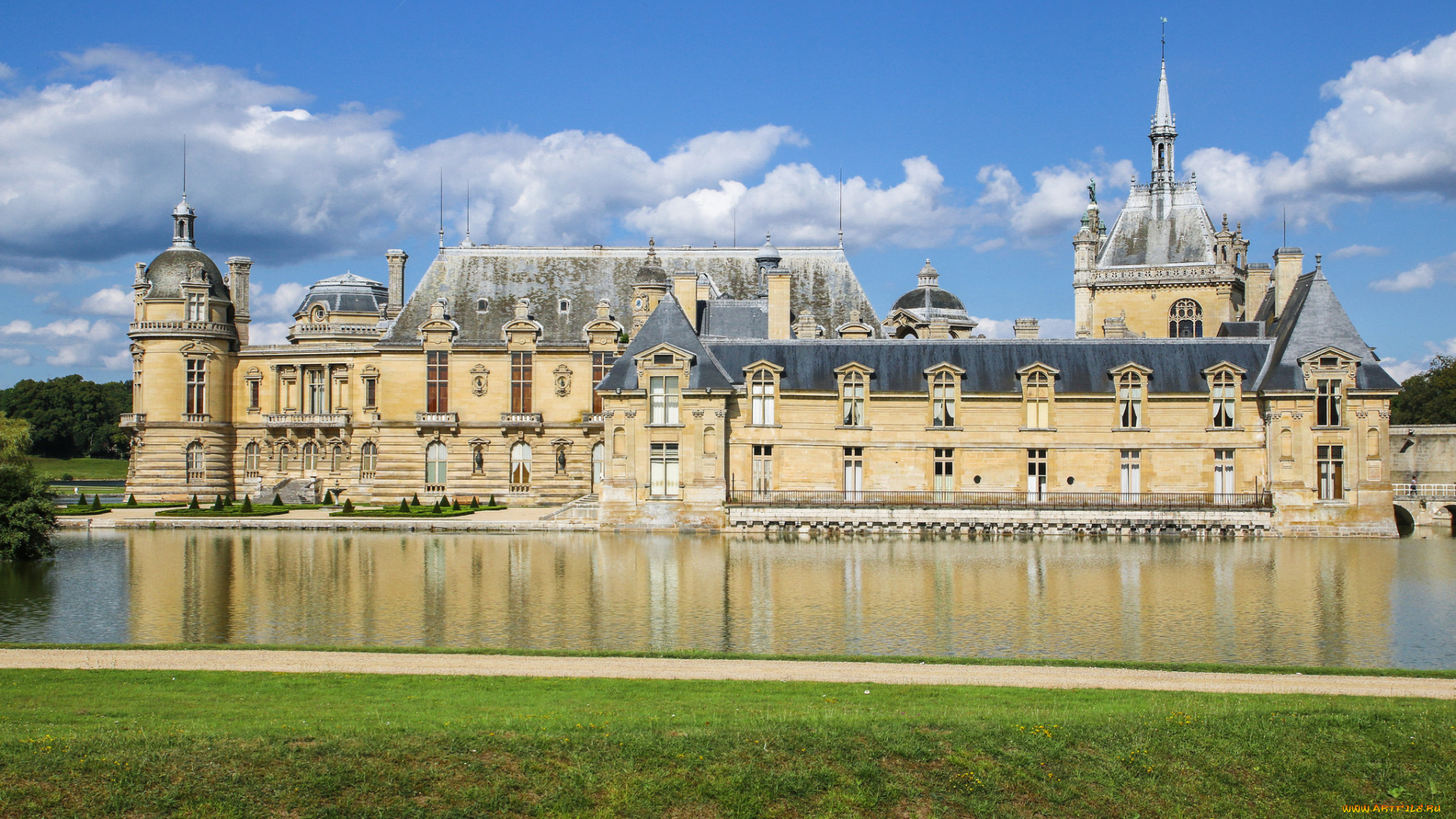 chantilly, castle, города, замки, франции, замок