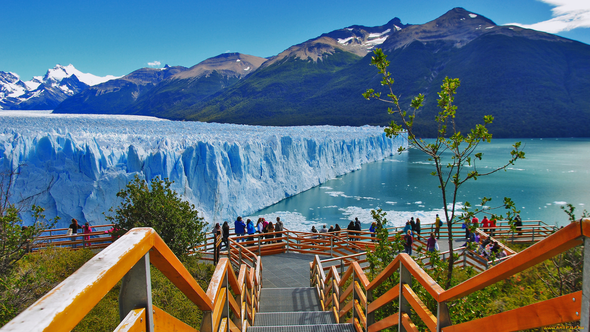 природа, айсберги, и, ледники, простор