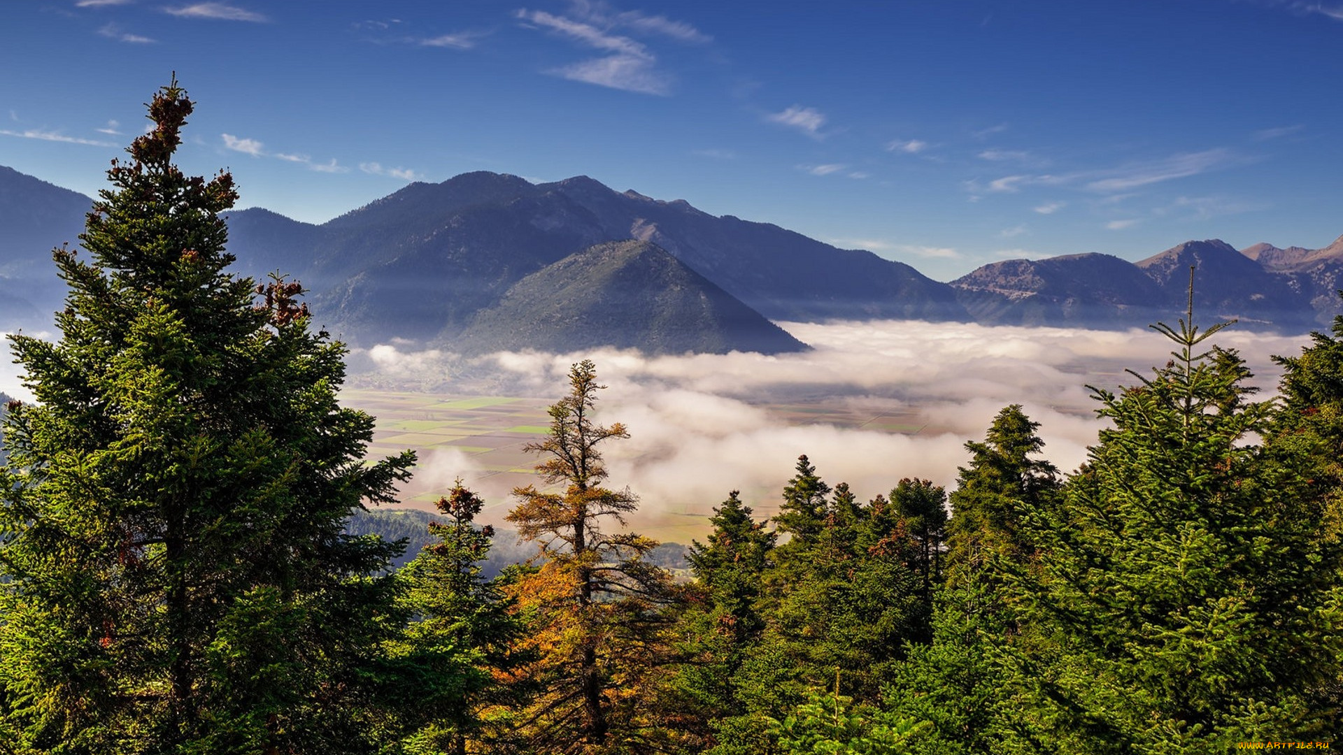 природа, горы, простор